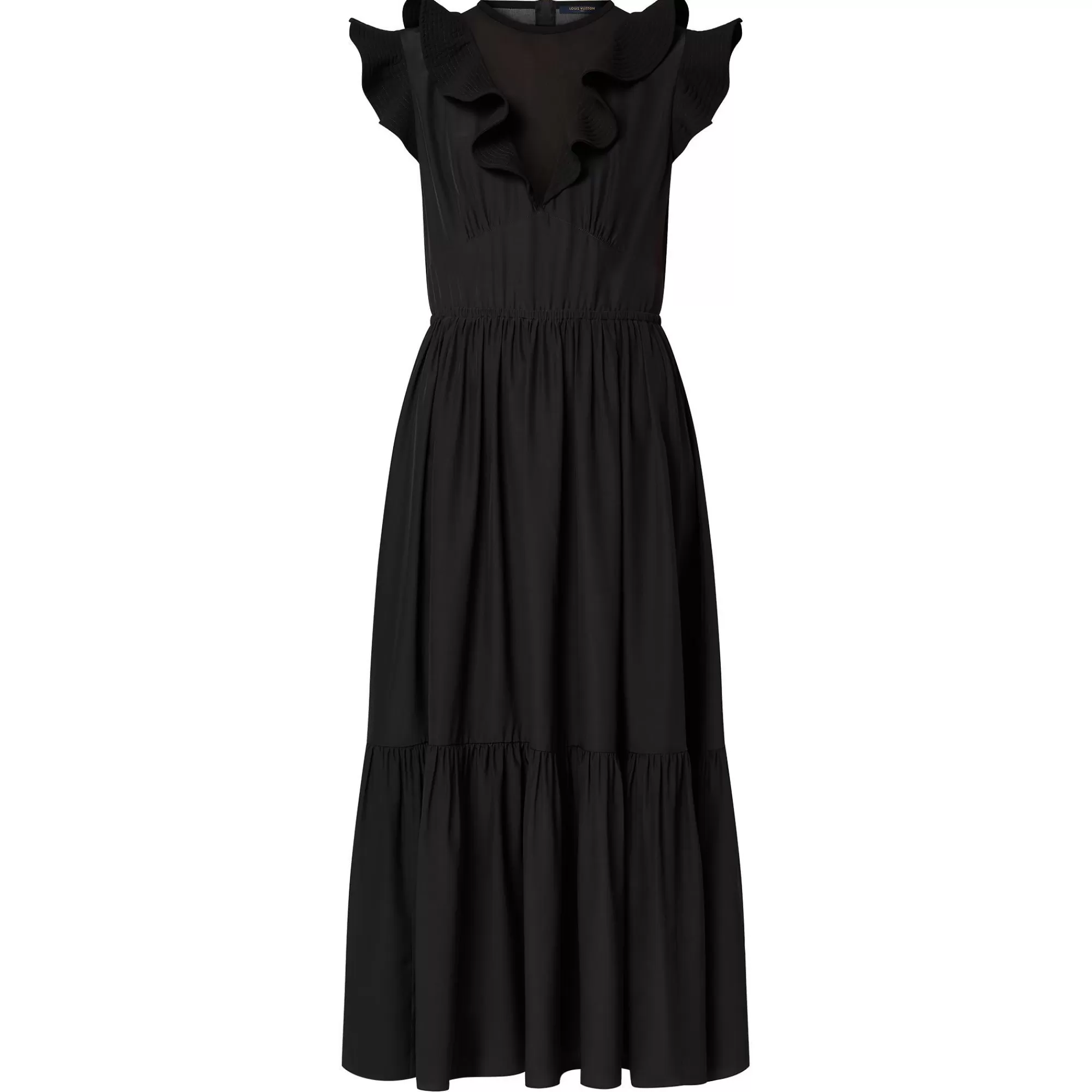 Shop Louis Vuitton Ruffle Detail Dress