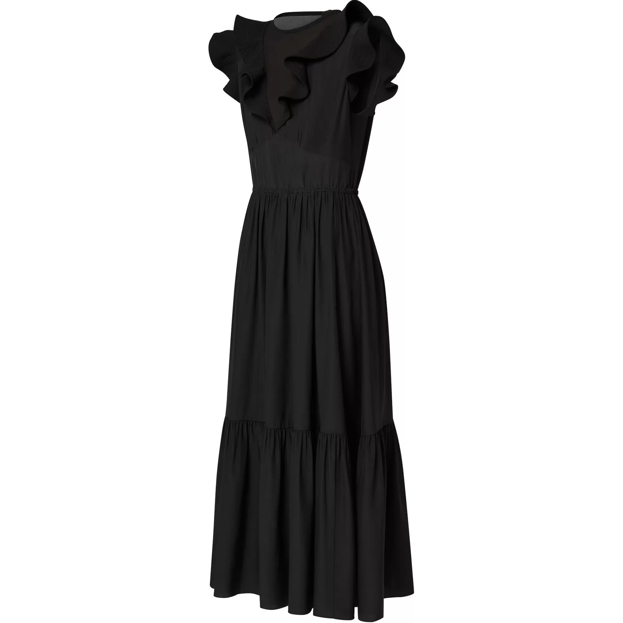 Shop Louis Vuitton Ruffle Detail Dress