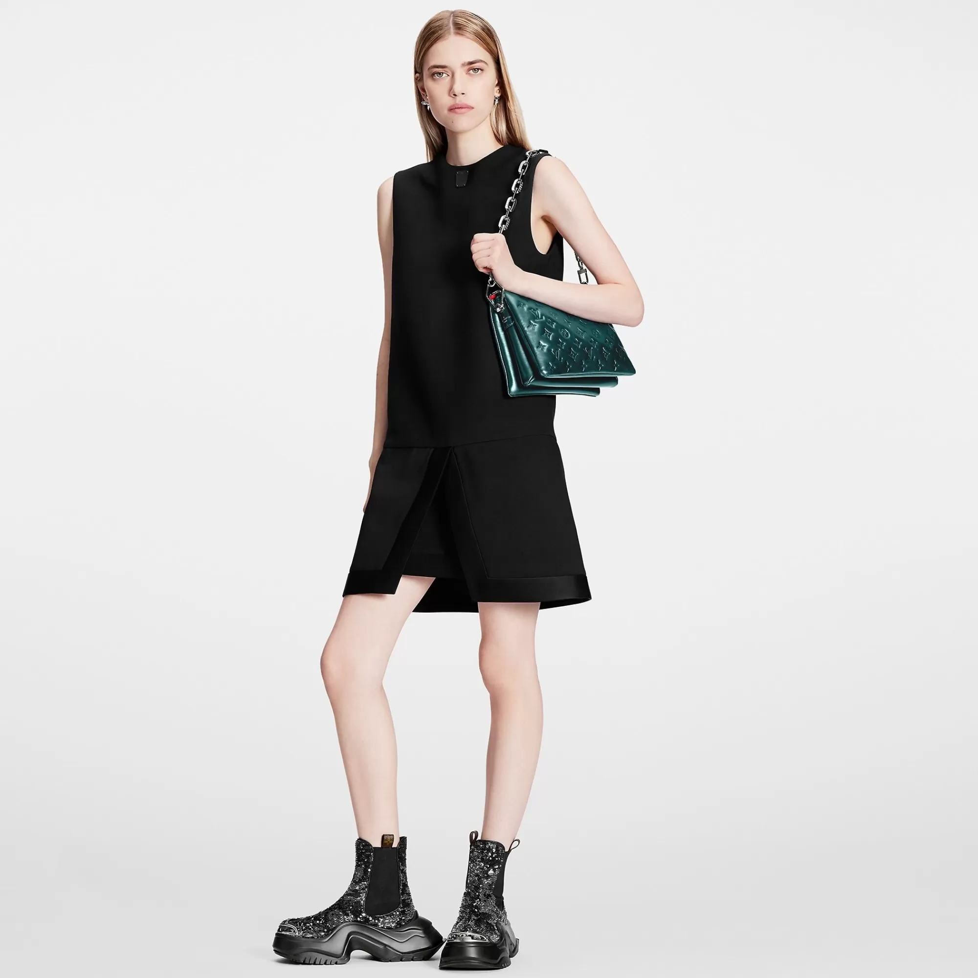 Flash Sale Louis Vuitton Satin Trim Tank Dress