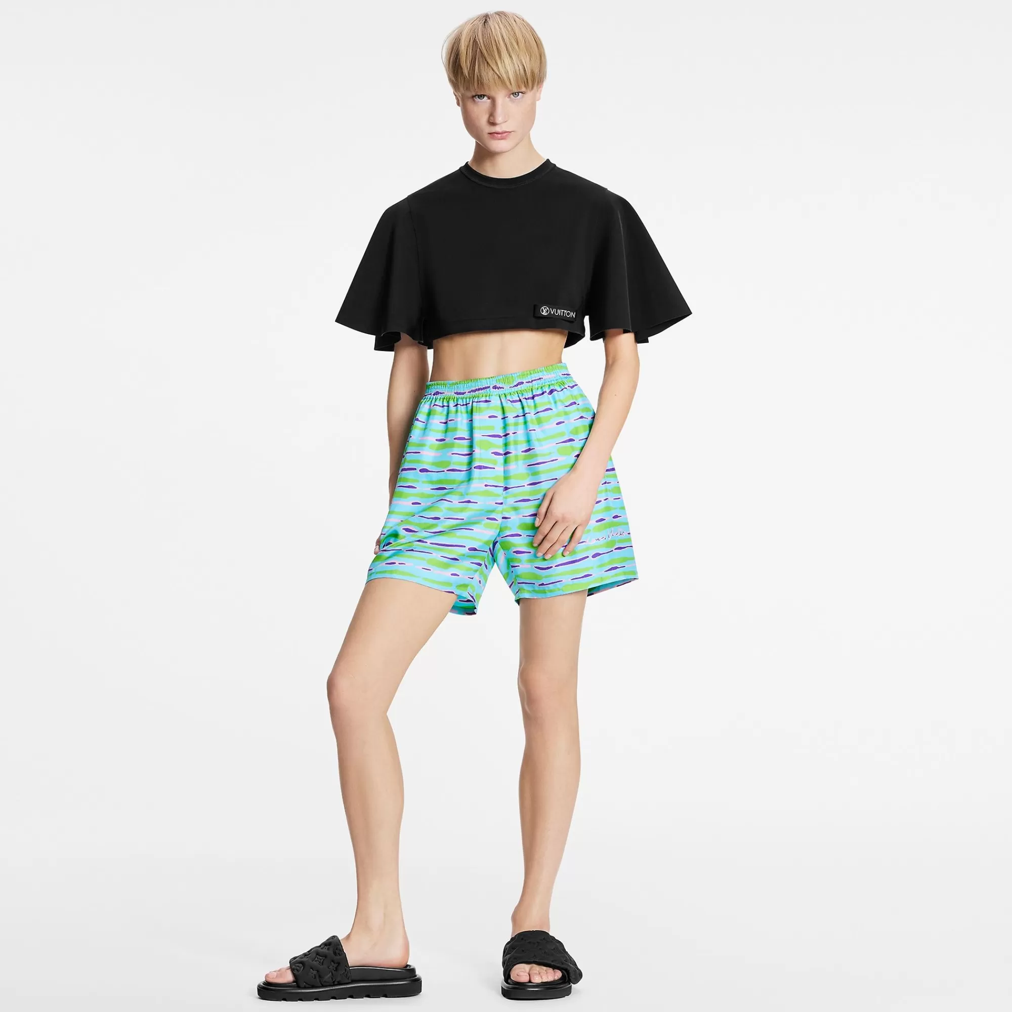 Online Louis Vuitton Saturated Epi Print Pajama Shorts