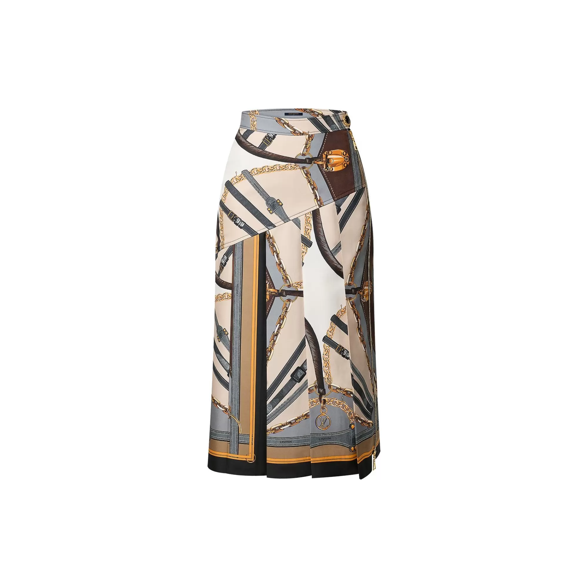 Sale Louis Vuitton Scarf Print Asymmetrical Midi Skirt