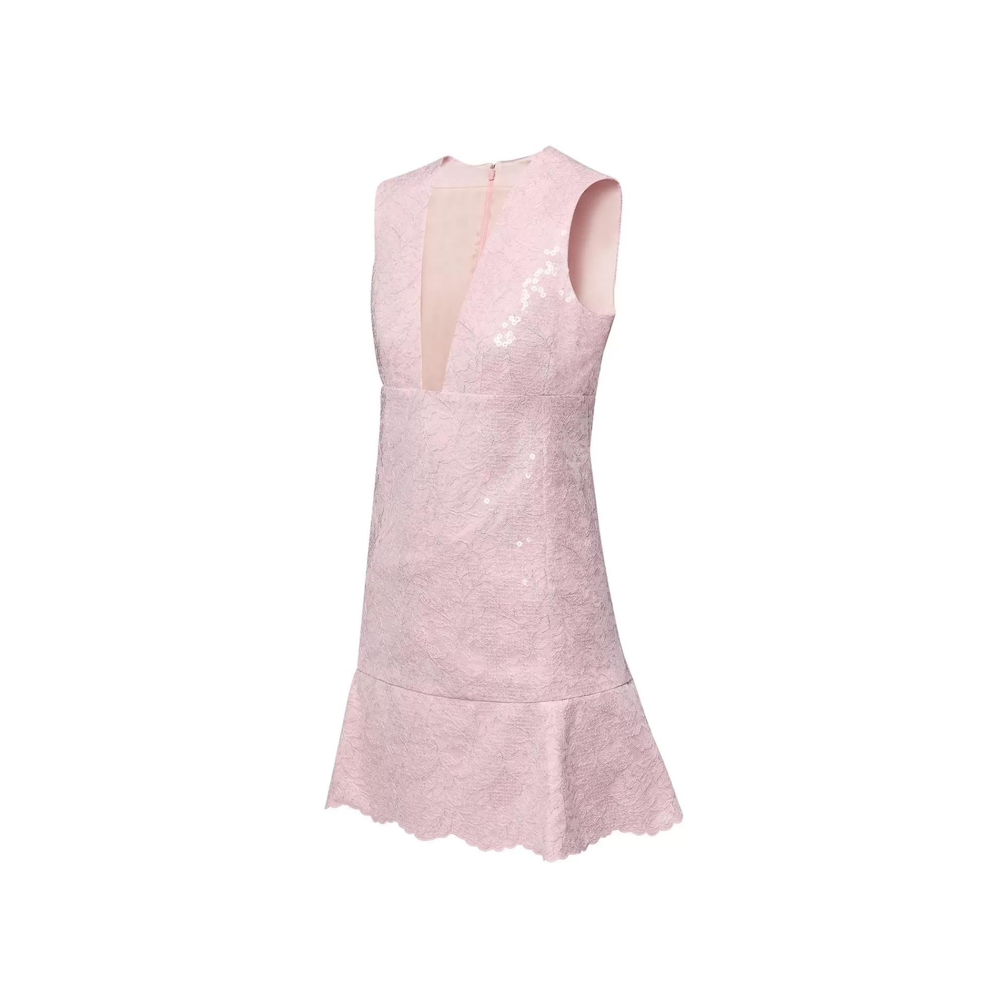 Cheap Louis Vuitton Sequin Lace Mini Dress Pink