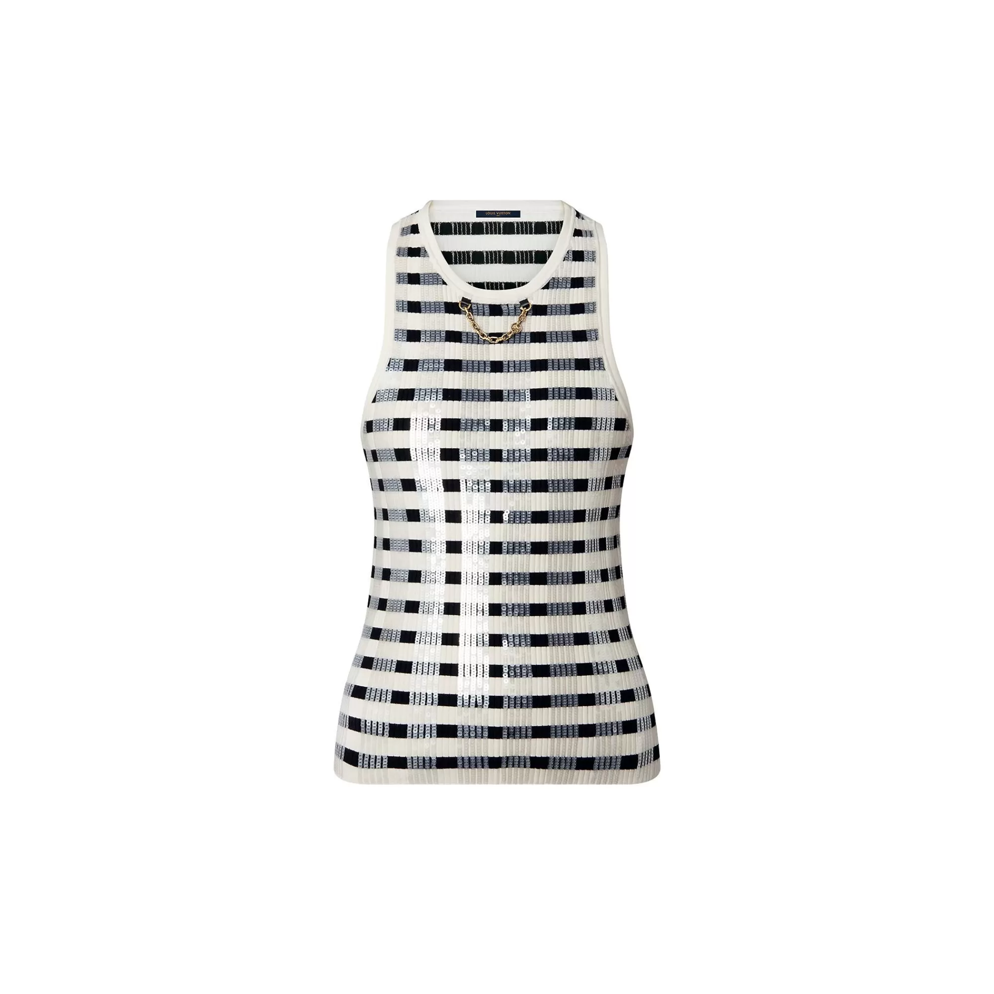 Online Louis Vuitton Sequin Stripes Knit Tank Top
