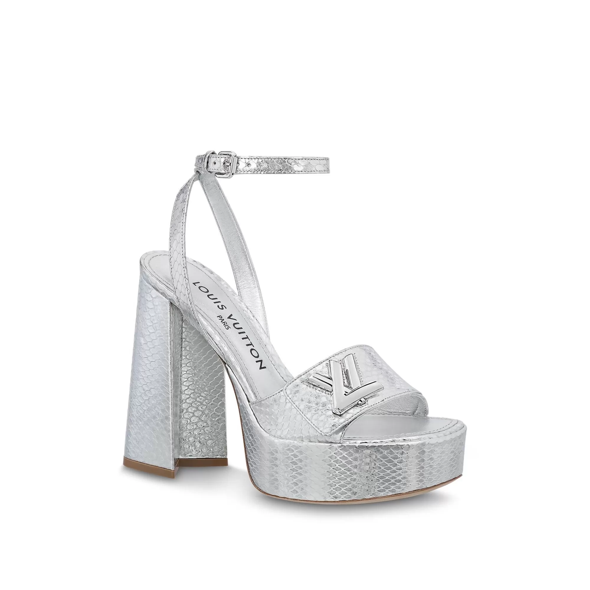 Hot Louis Vuitton Shake Platform Sandal Silver
