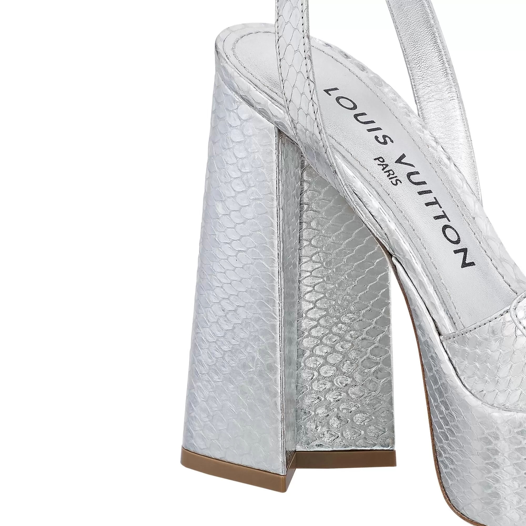 Hot Louis Vuitton Shake Platform Sandal Silver