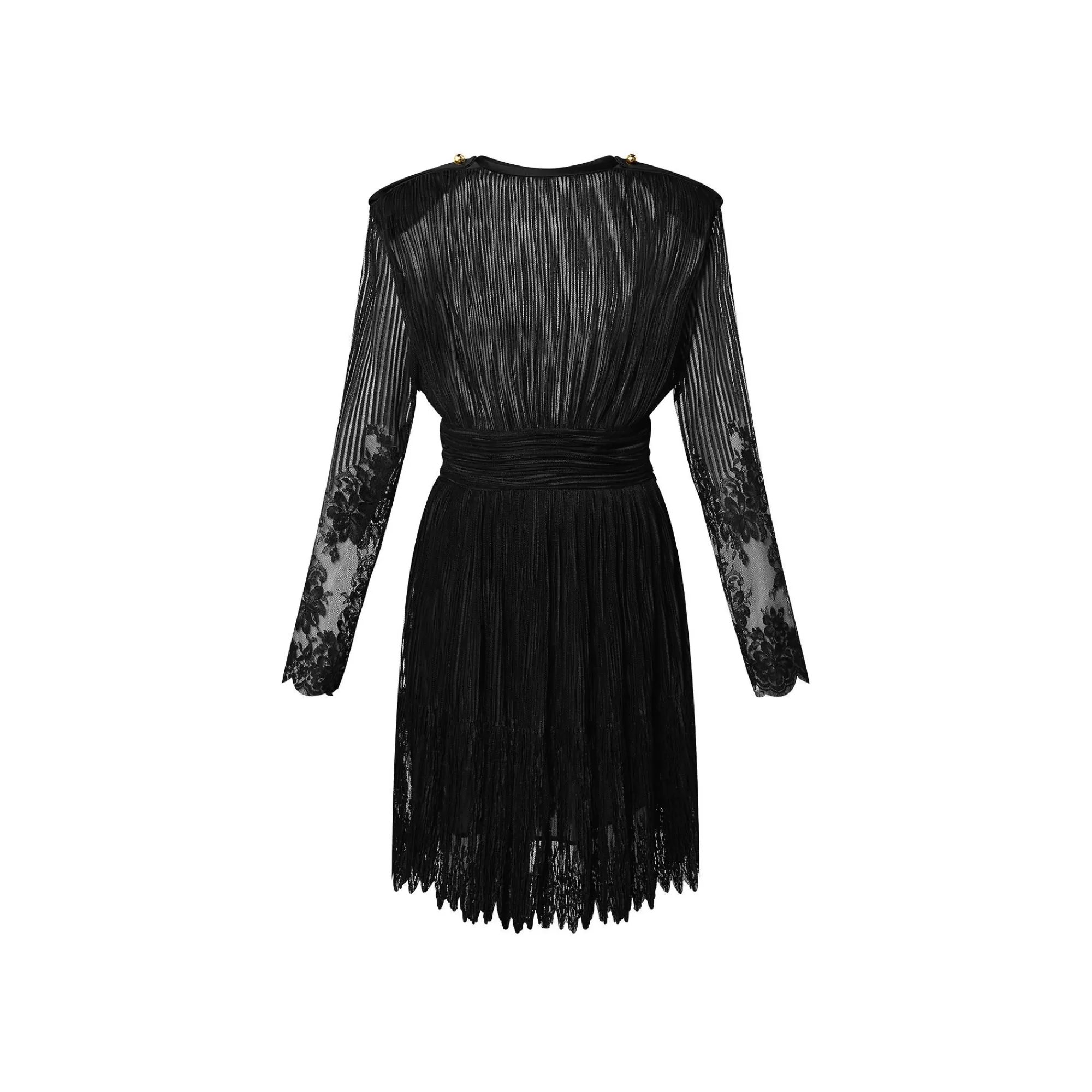 Flash Sale Louis Vuitton Sheer Striped Floral Lace Dress