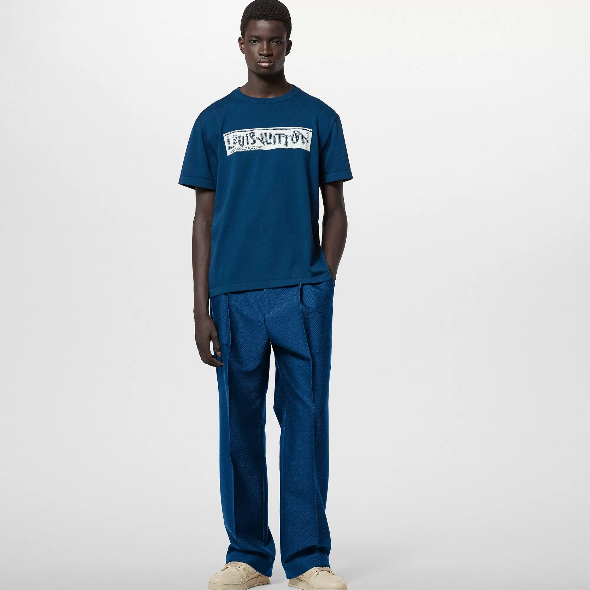 Outlet Louis Vuitton Short-Sleeved Cotton Crewneck