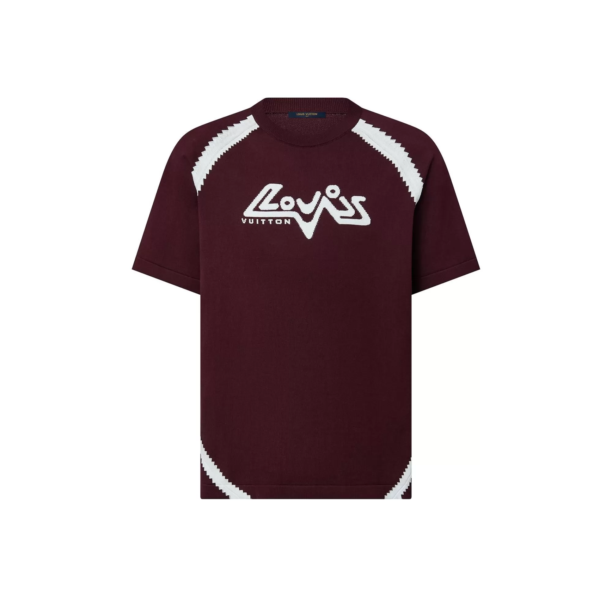 Sale Louis Vuitton Short-Sleeved Cotton Intarsia Crewneck