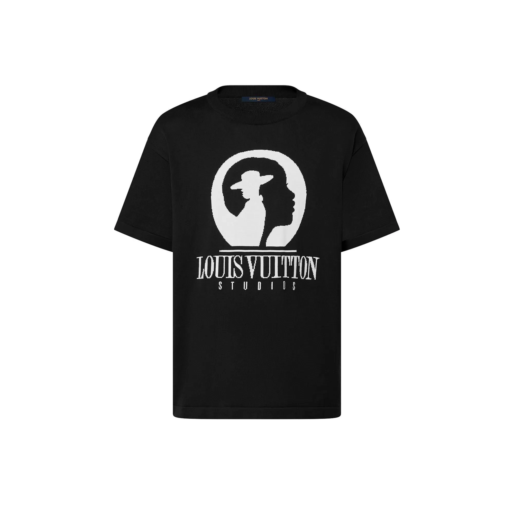 Cheap Louis Vuitton Short-Sleeved Cotton Intarsia Crewneck