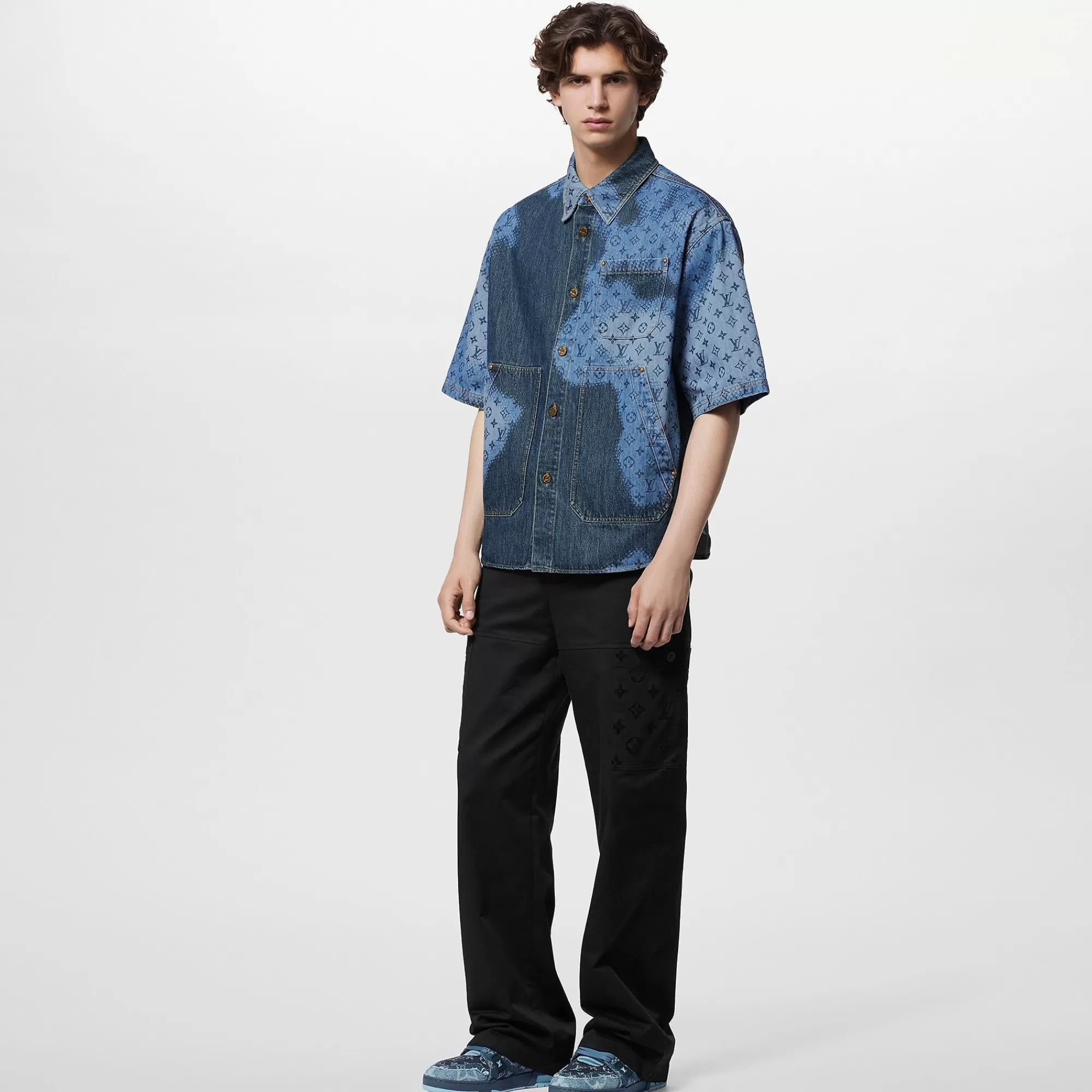 Online Louis Vuitton Short-Sleeved Denim Overshirt