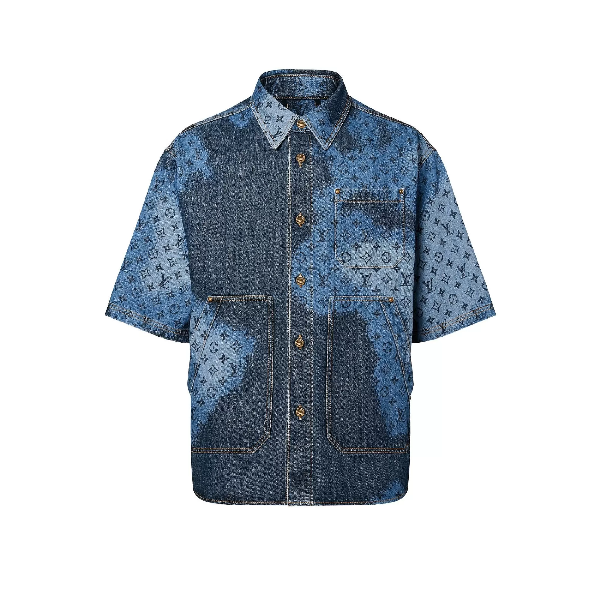 Online Louis Vuitton Short-Sleeved Denim Overshirt