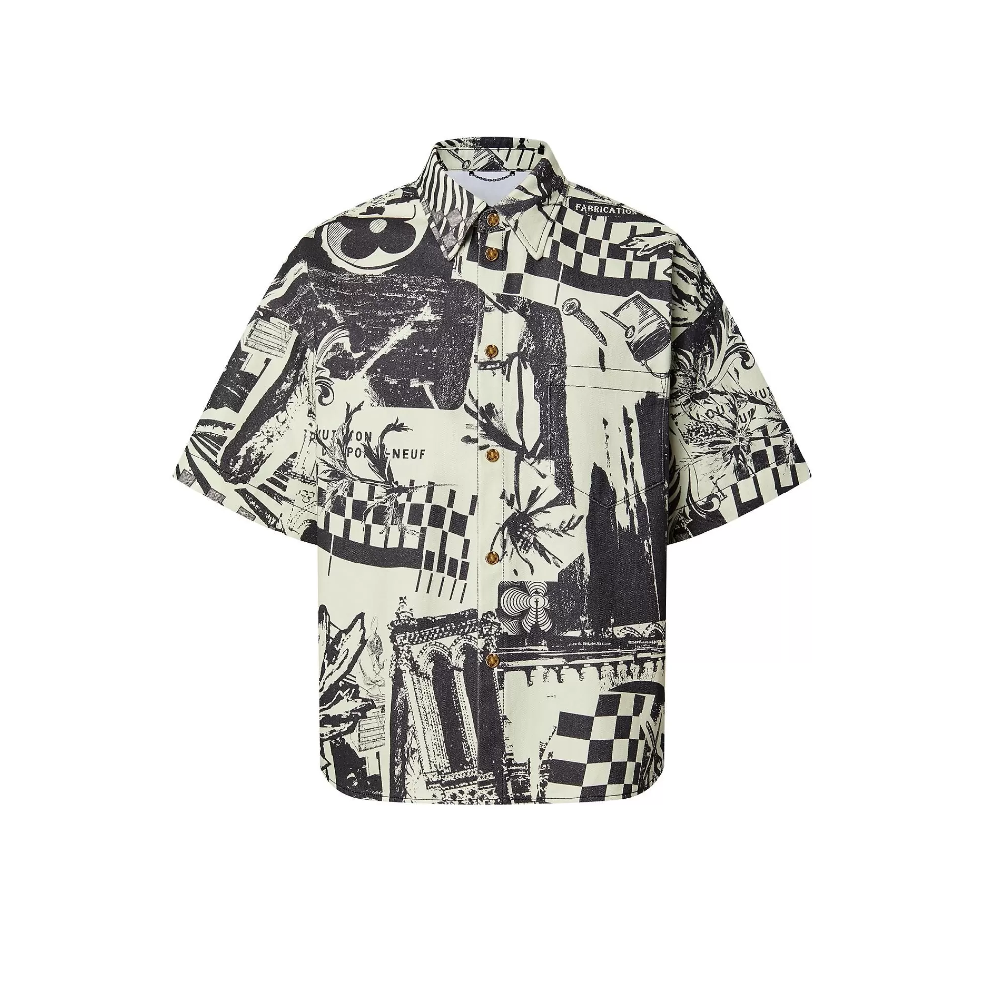 Online Louis Vuitton Short-Sleeved Denim Shirt