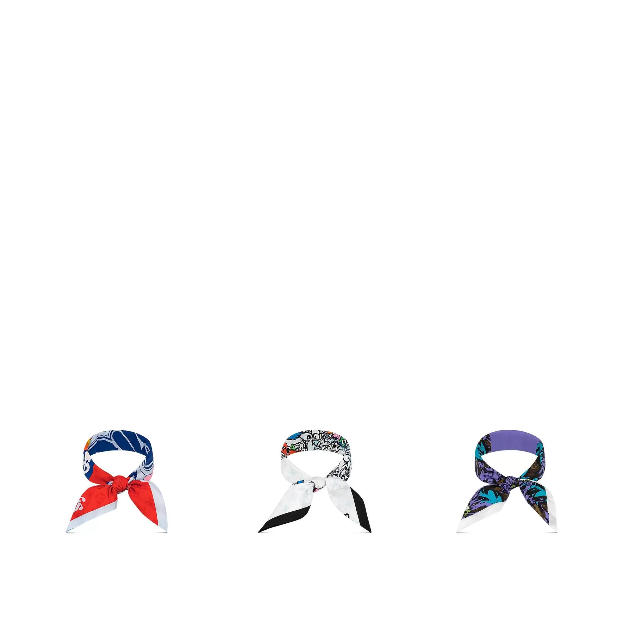 Outlet Louis Vuitton Show Ss23 Set Of 3 Bandanas