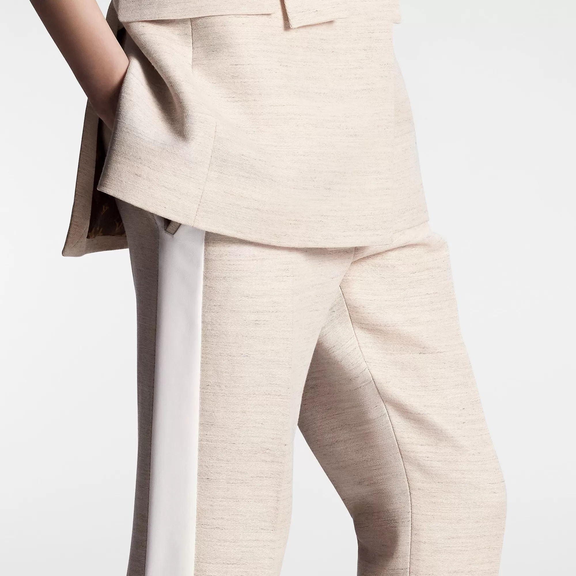 Cheap Louis Vuitton Side Accent Tailored Pants Beige Chine