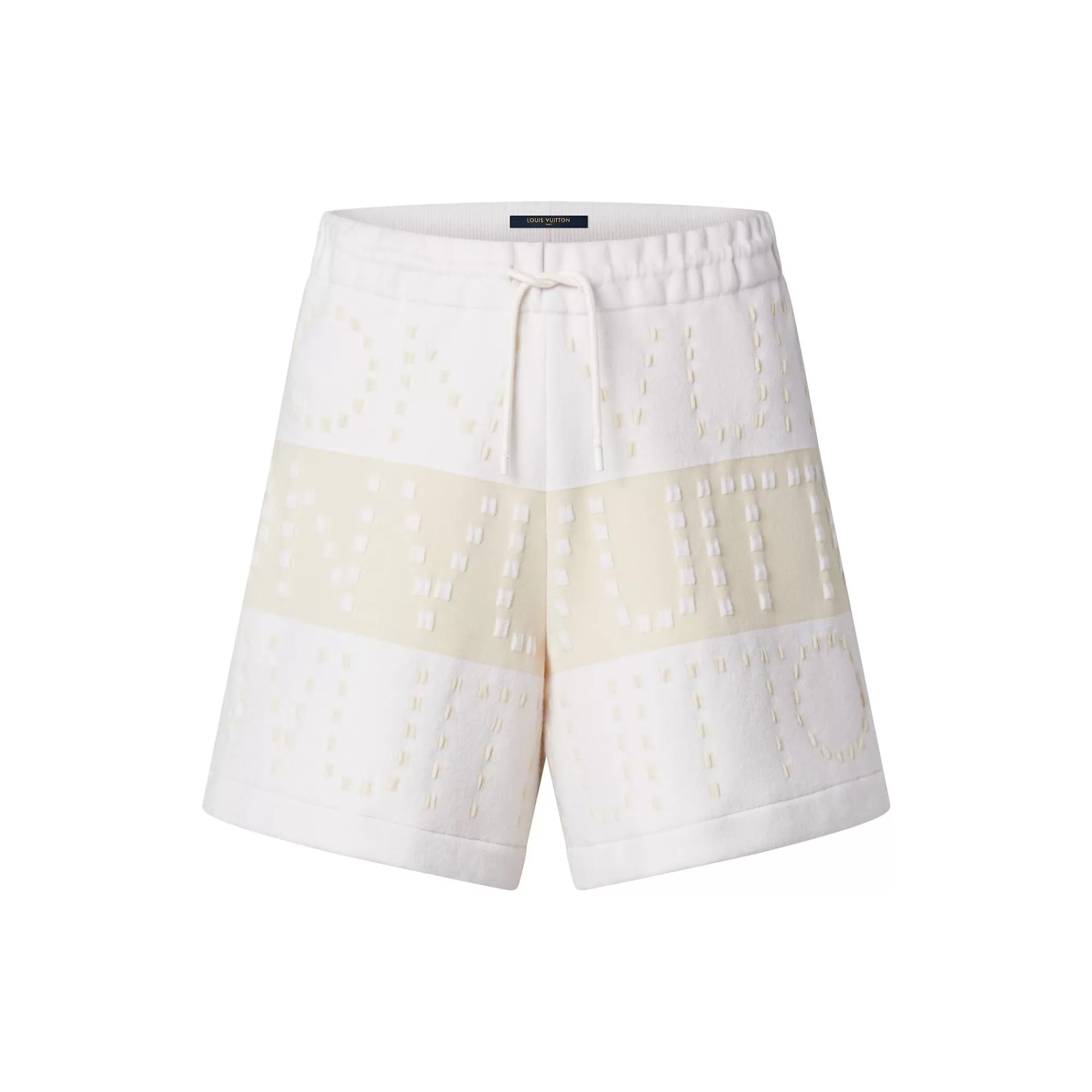 Store Louis Vuitton Signature Chunky Stripes Bermuda Shorts Ecru