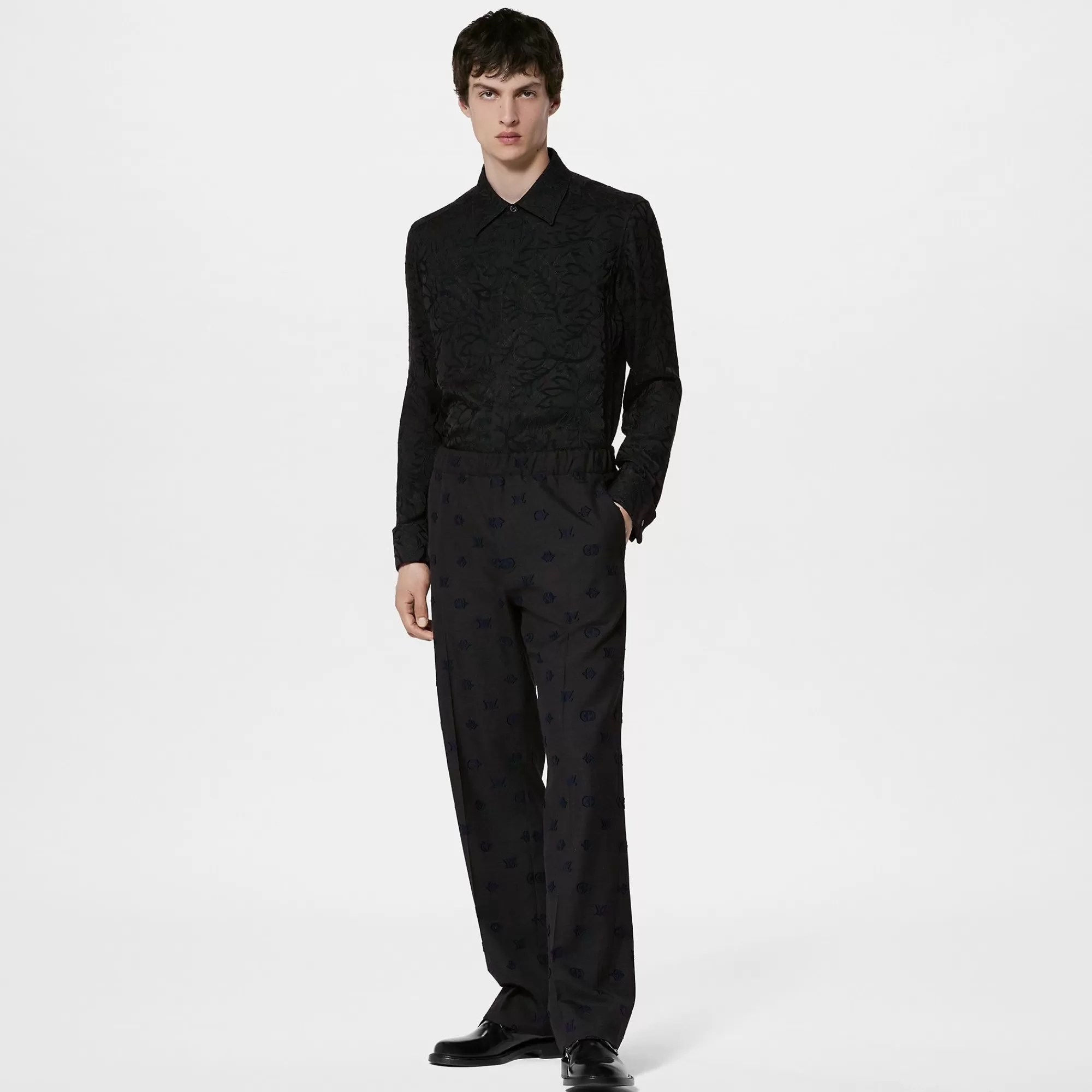 Fashion Louis Vuitton Silk Blend Long-Sleeved Shirt