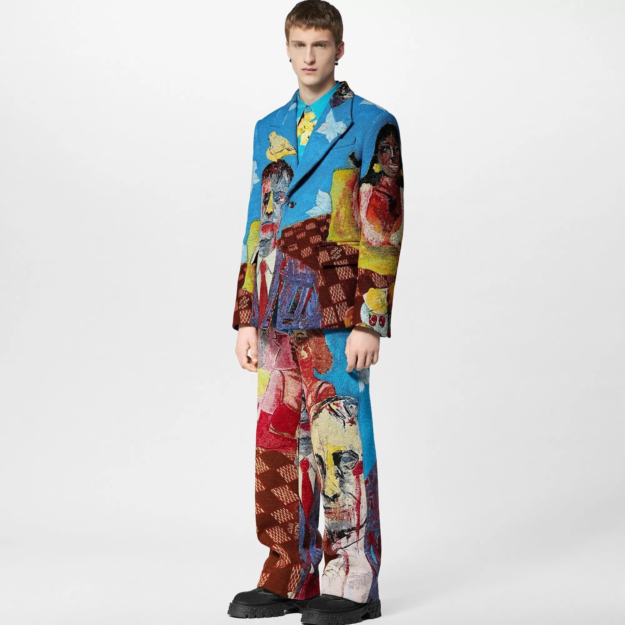 Store Louis Vuitton Single-Breasted Tailored Jacquard Jacket