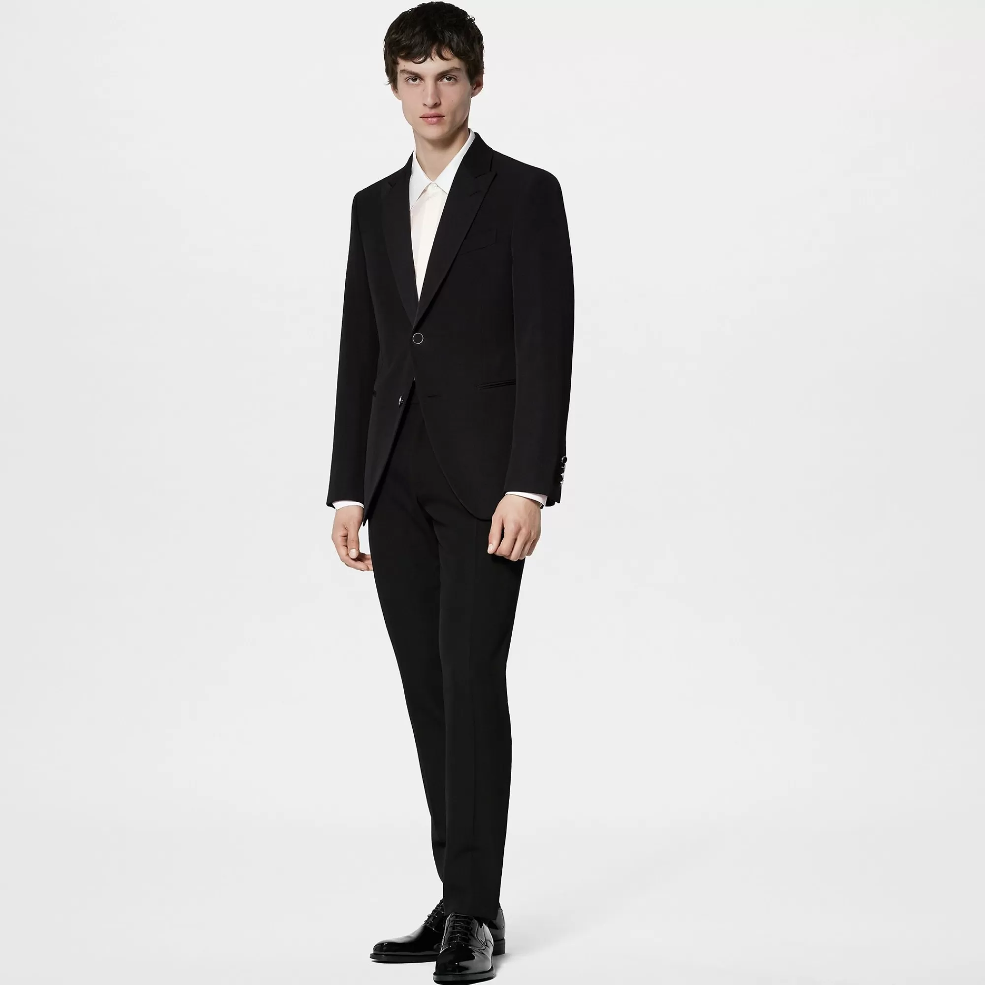 Hot Louis Vuitton Single-Breasted Wool Tuxedo Cut Away Jacket