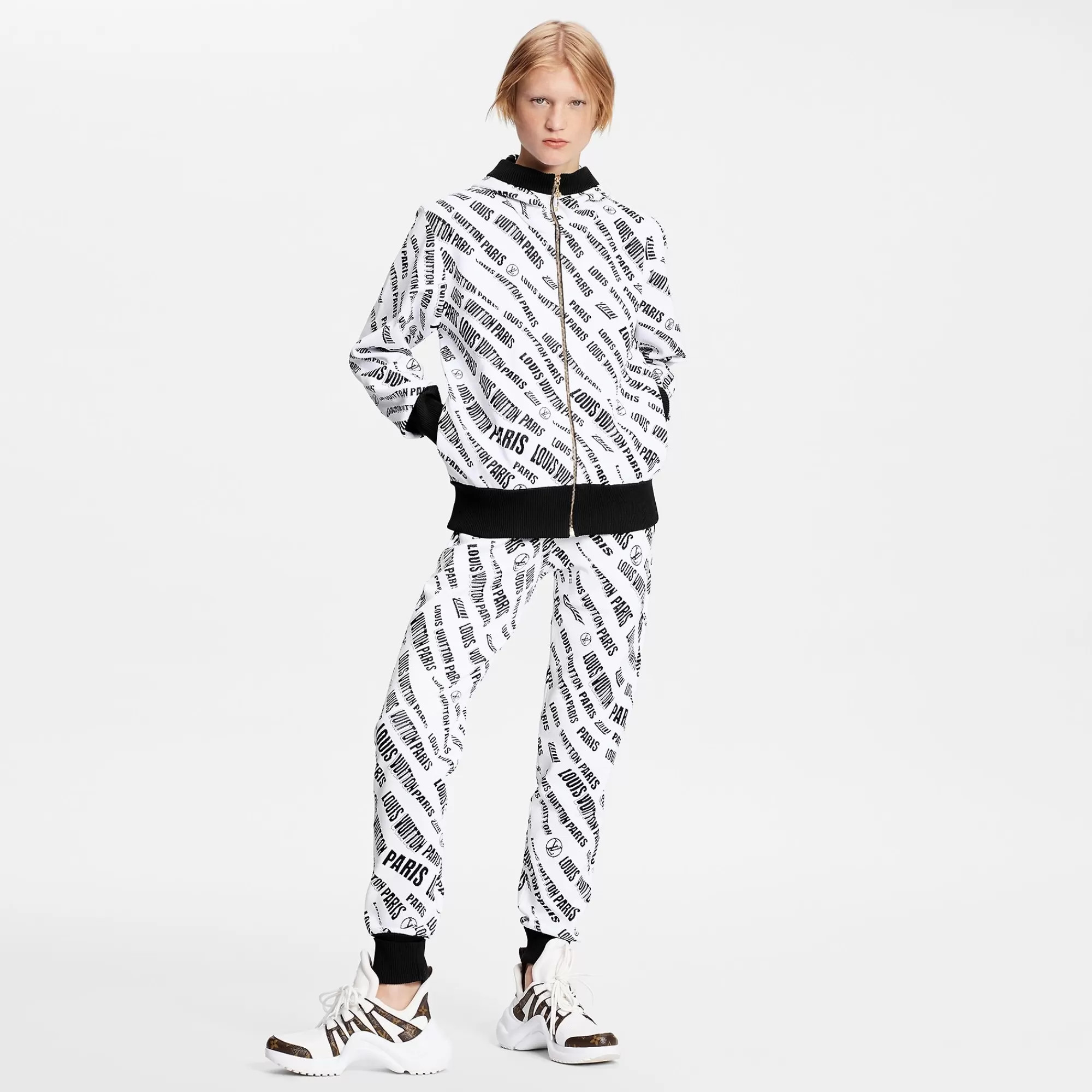Best Louis Vuitton Slanted Signature Jacquard Hoodie