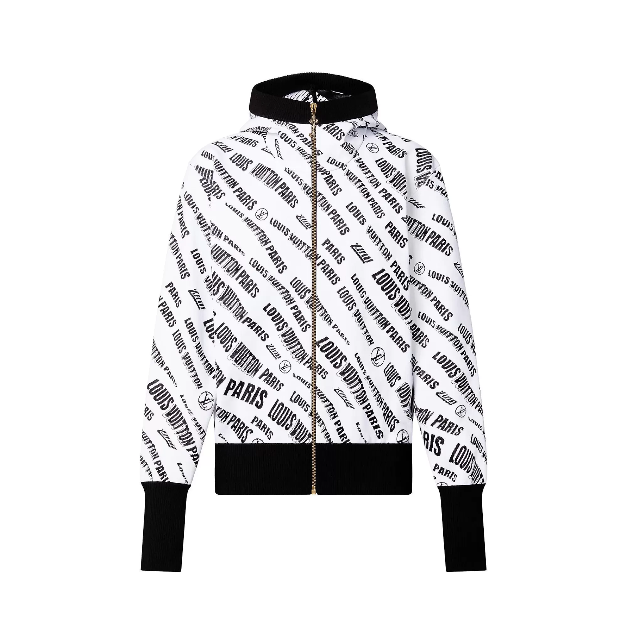 Best Louis Vuitton Slanted Signature Jacquard Hoodie