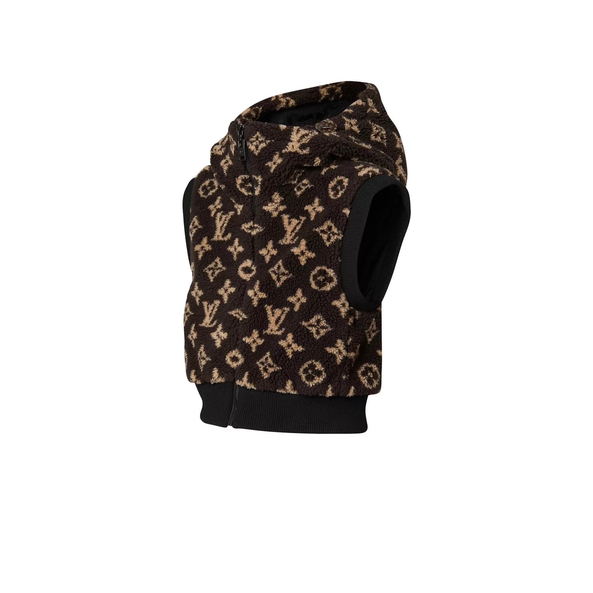 Shop Louis Vuitton Sleeveless Monogram Teddy Jacket