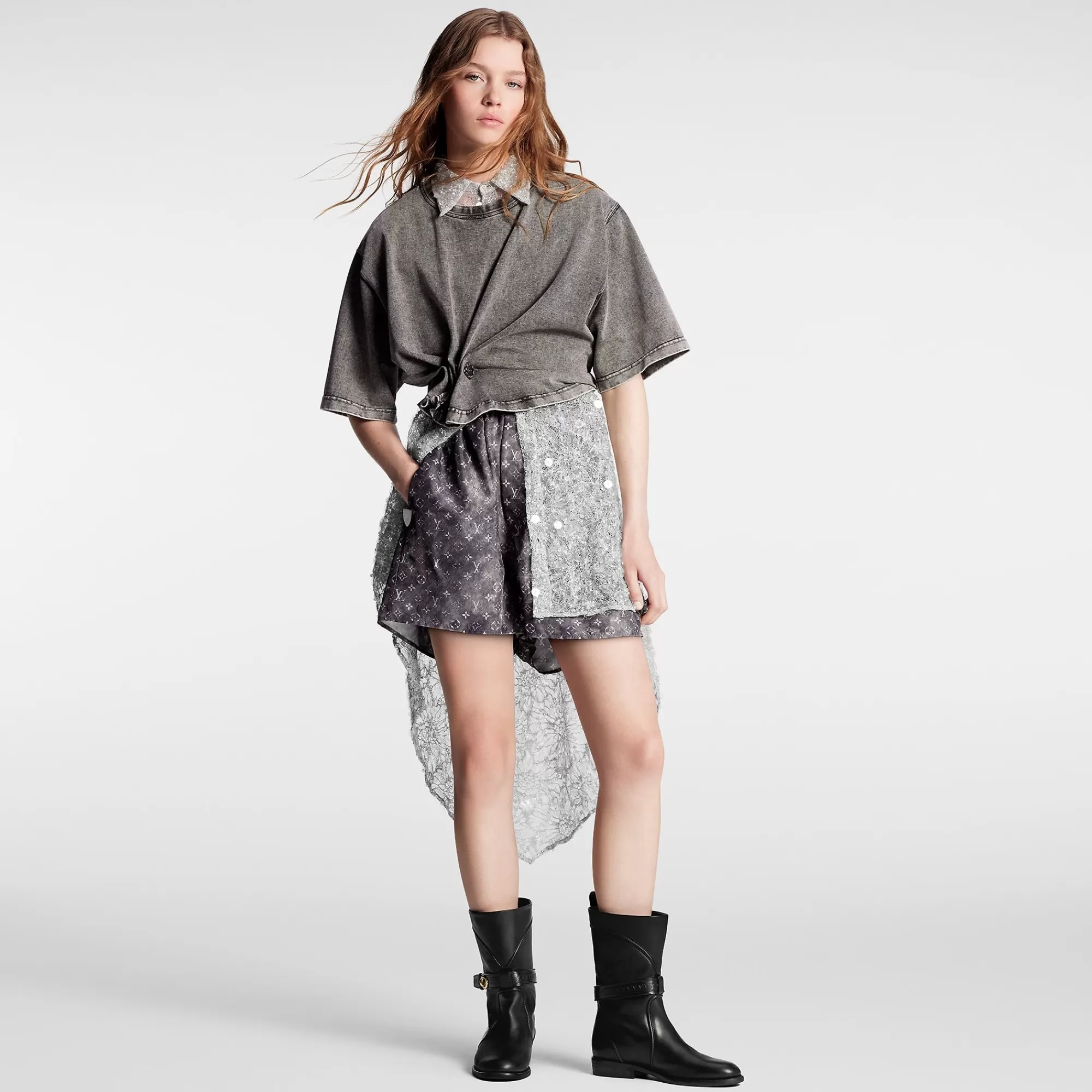 Clearance Louis Vuitton Snap Button T-Shirt