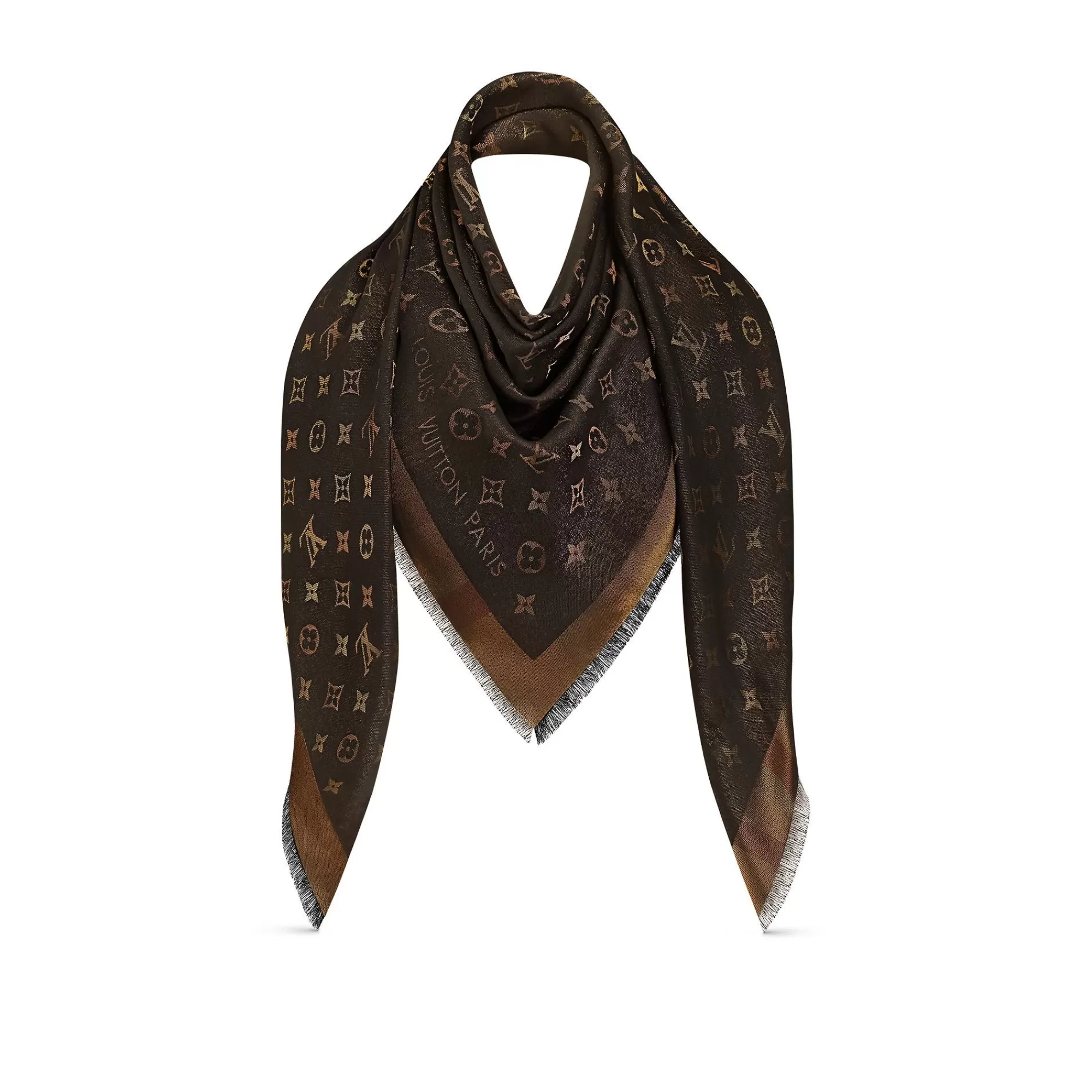 Best Sale Louis Vuitton So Shine Monogram Shawl Brown