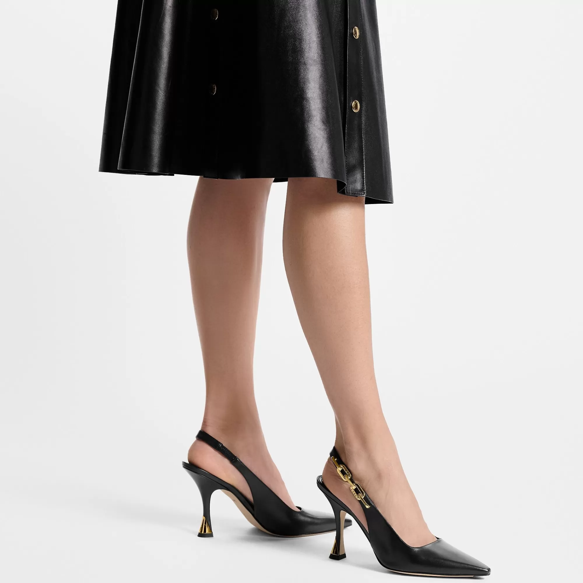 Online Louis Vuitton Sparkle Slingback Pump Black