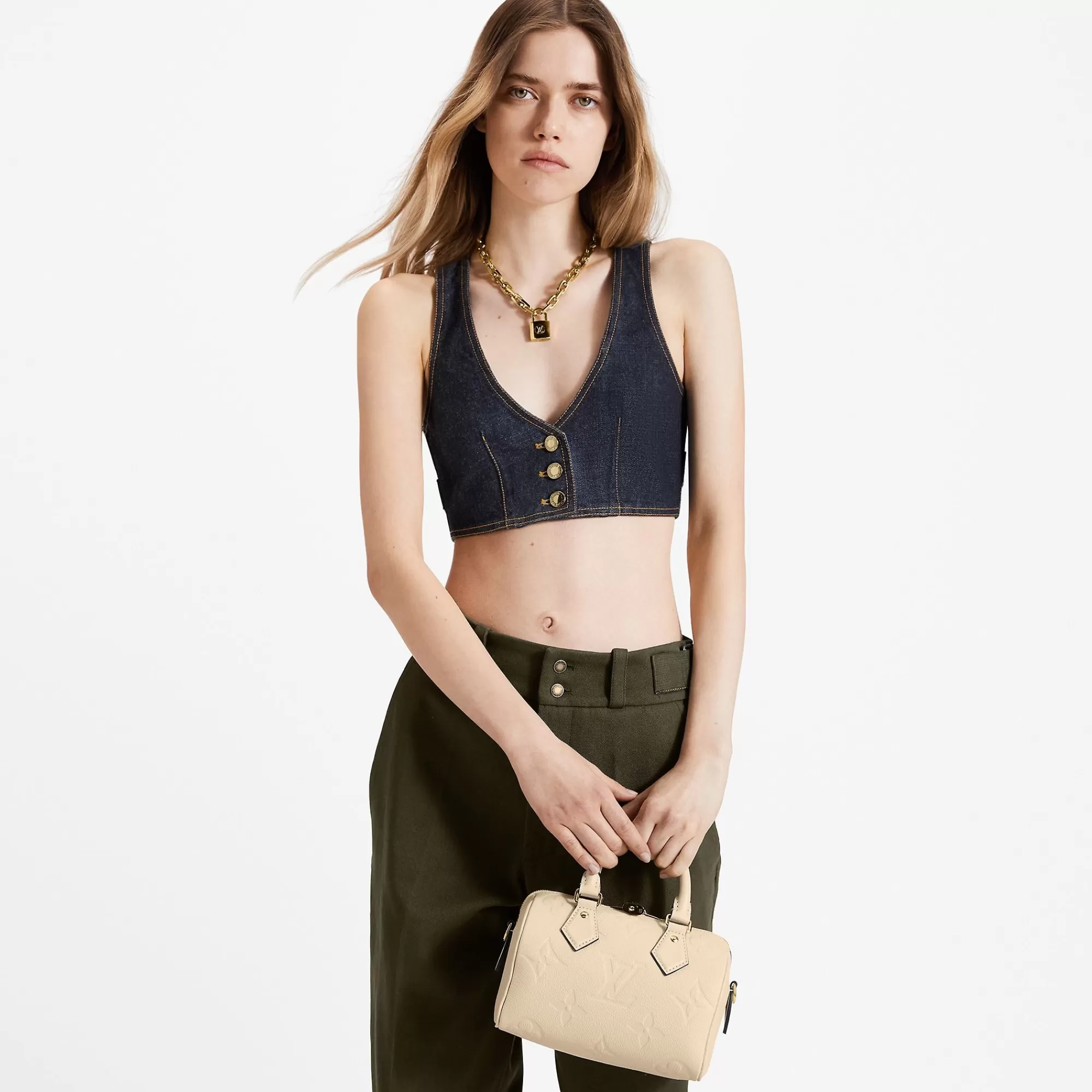 Fashion Louis Vuitton Speedy Bandouliere 20 Cream