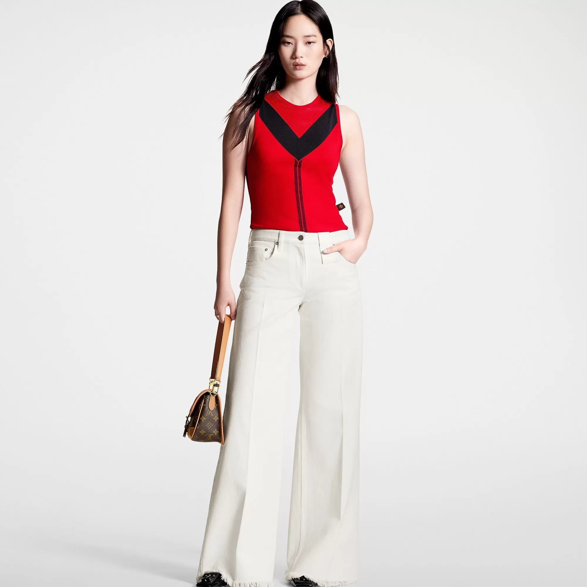 Hot Louis Vuitton Sporty Mesh Accent Top