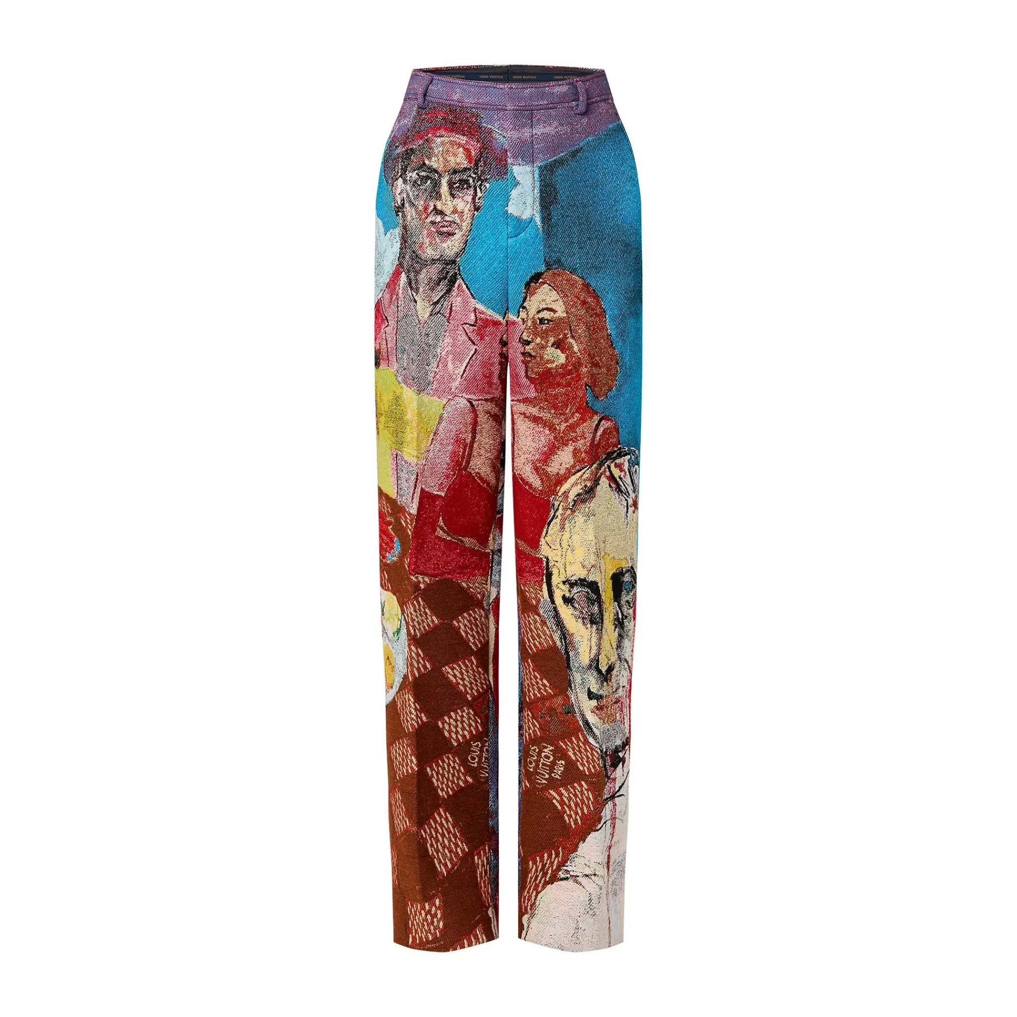 Discount Louis Vuitton Straight Wool Jacquard Pants