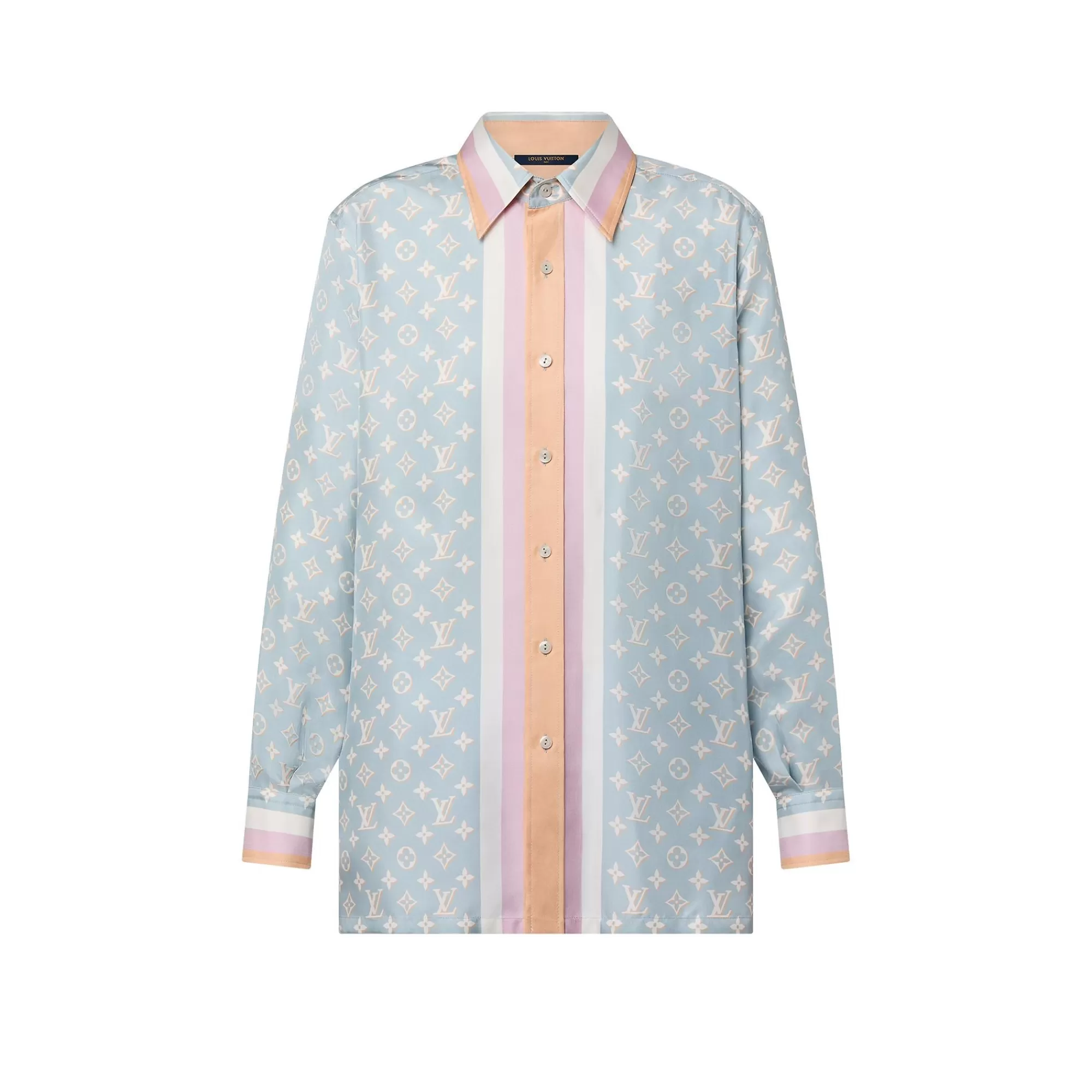 Fashion Louis Vuitton Stripe Accent Monogram Pajama Shirt