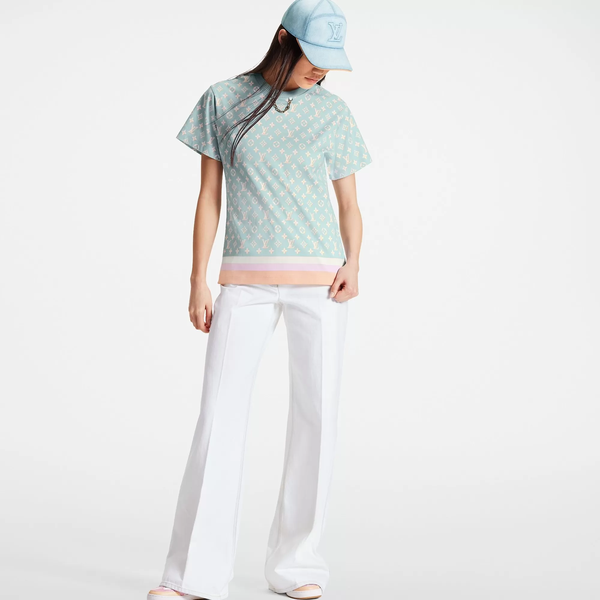 Best Sale Louis Vuitton Stripe Accent Monogram T-Shirt