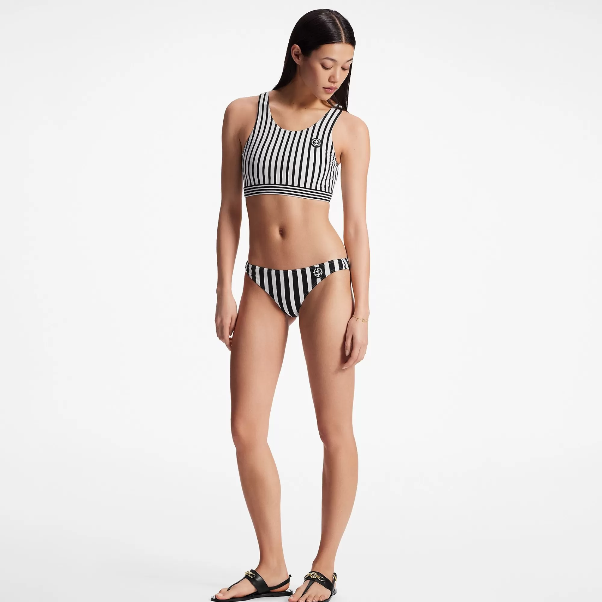 Hot Louis Vuitton Striped Bikini Bottoms
