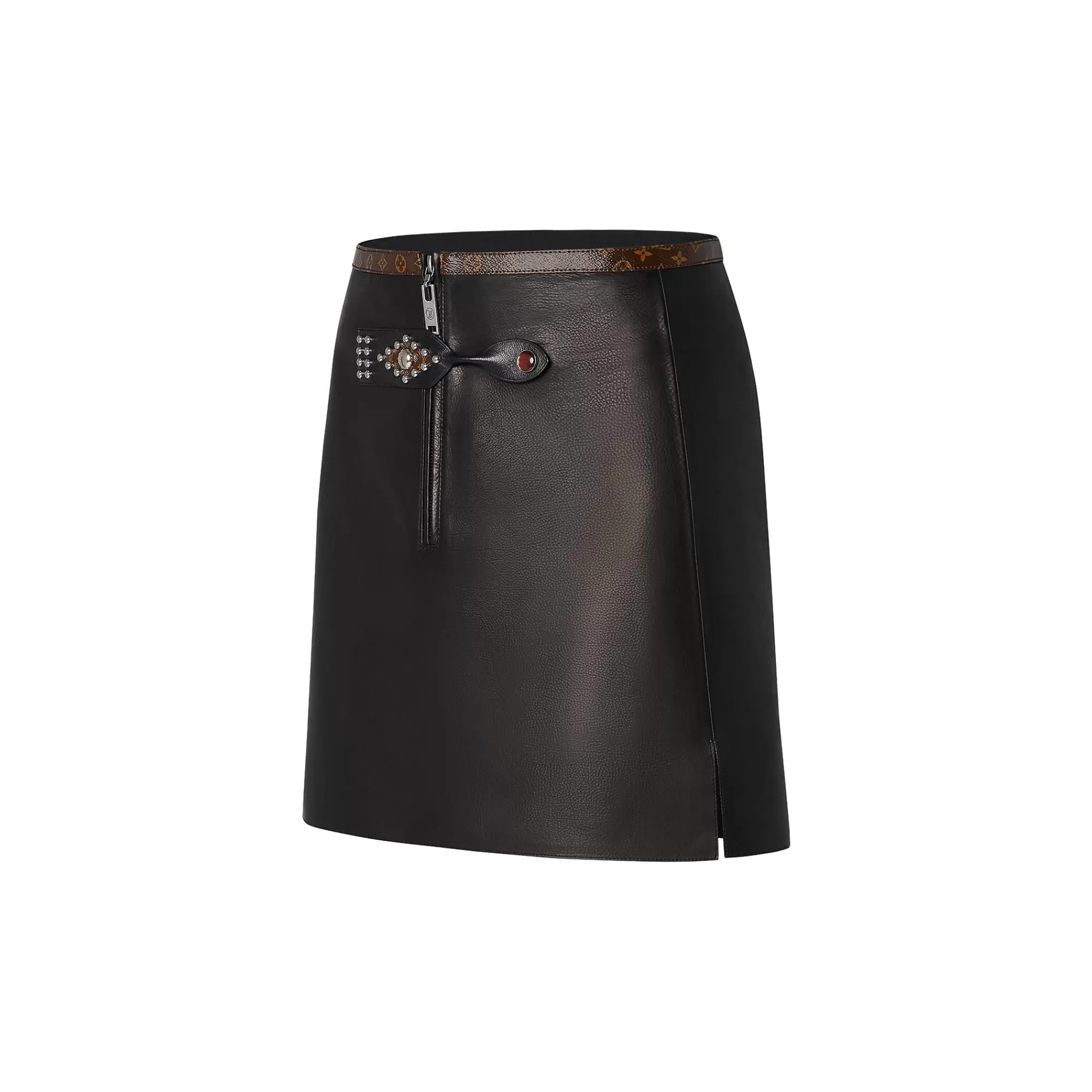 Online Louis Vuitton Studded Tab A-Line Mini Skirt