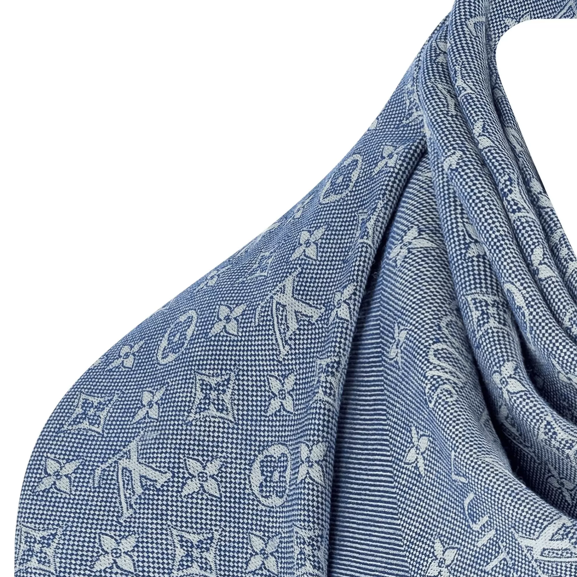Store Louis Vuitton Summer Stardust Jacquard Shawl Bleu Marine