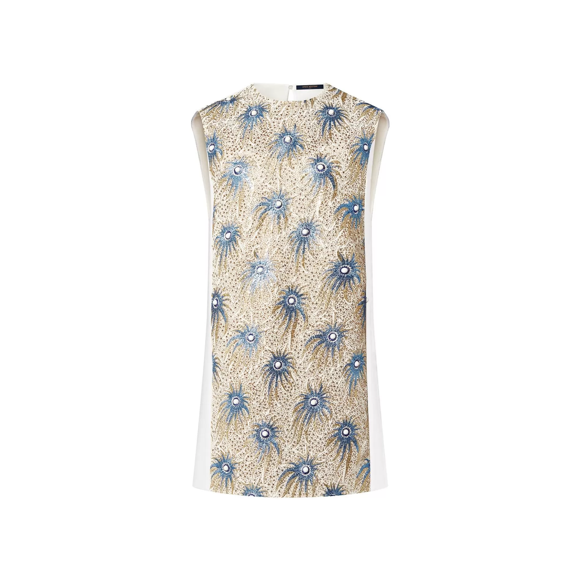 Shop Louis Vuitton Swarovski Embroidered Swirls Mini Dress