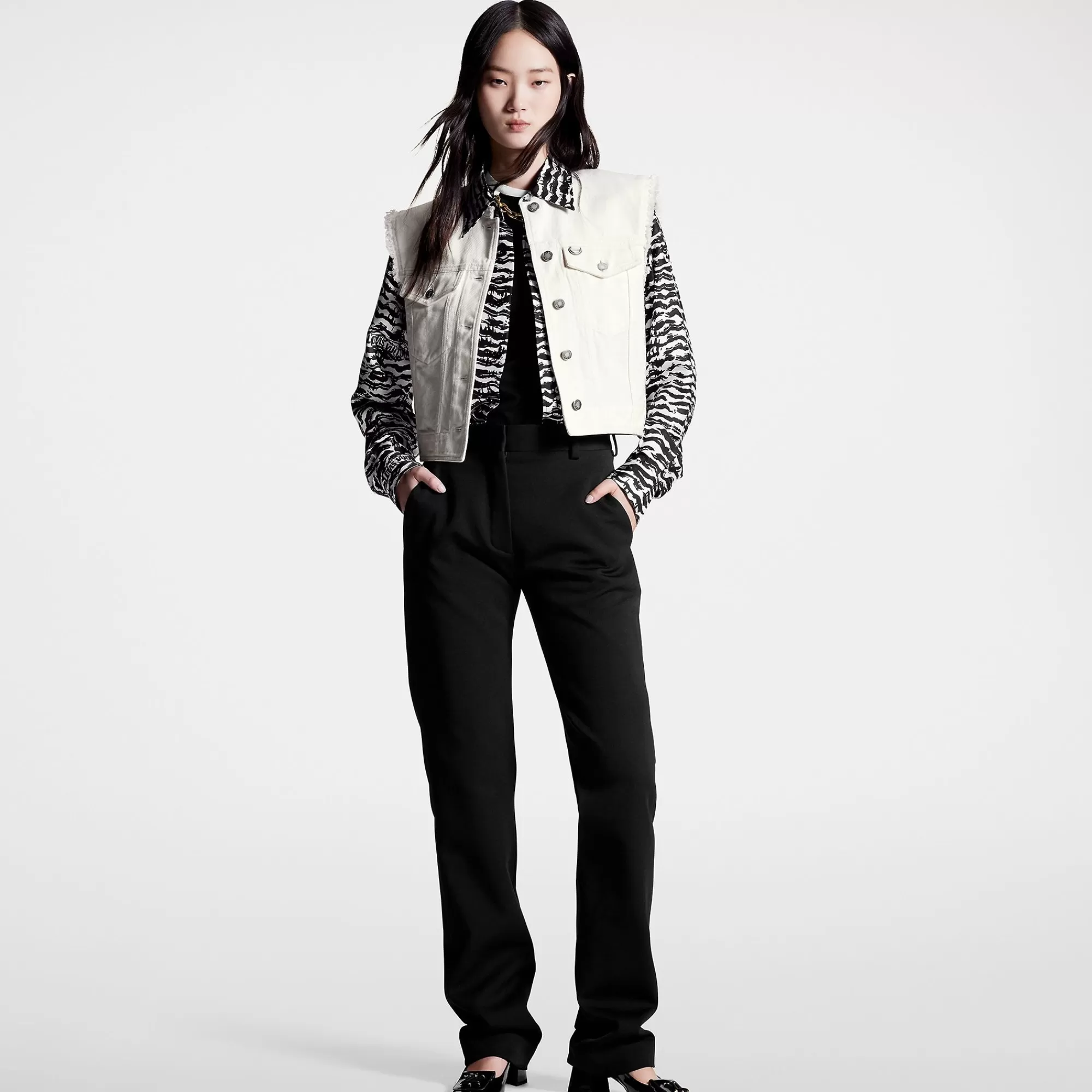 Shop Louis Vuitton Tailored Technical Gabardine Pants