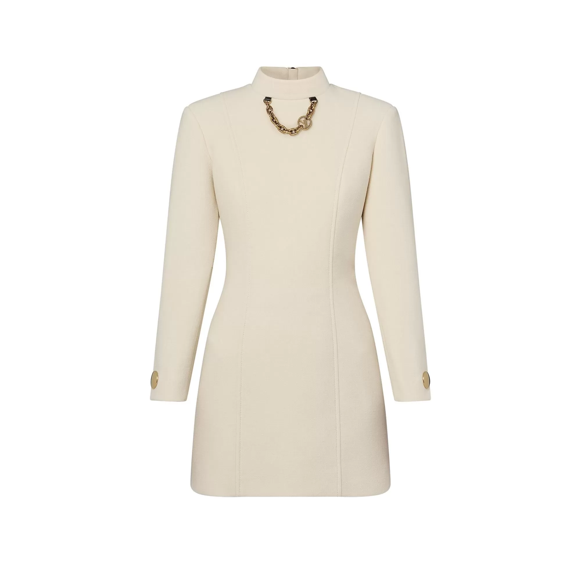 Sale Louis Vuitton Tapered Wool Crepe Mini Dress