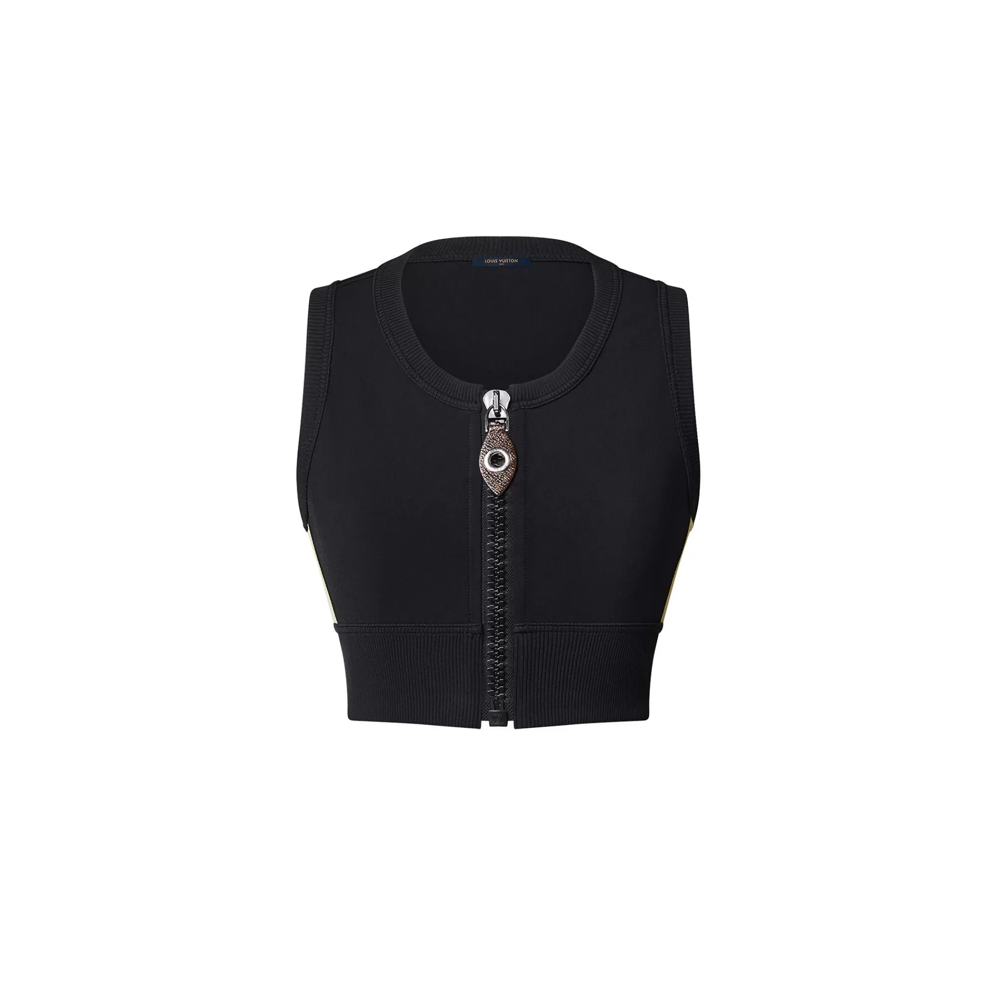 Fashion Louis Vuitton Technical Jersey Zip-Up Sports Bra