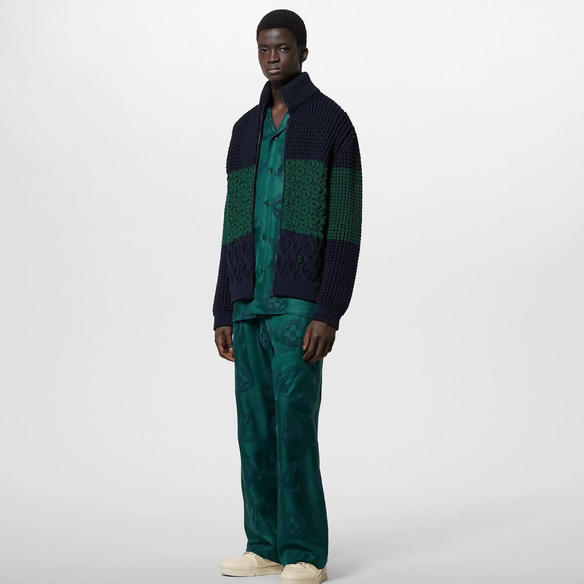 Outlet Louis Vuitton Technical Wool Zip Blouson