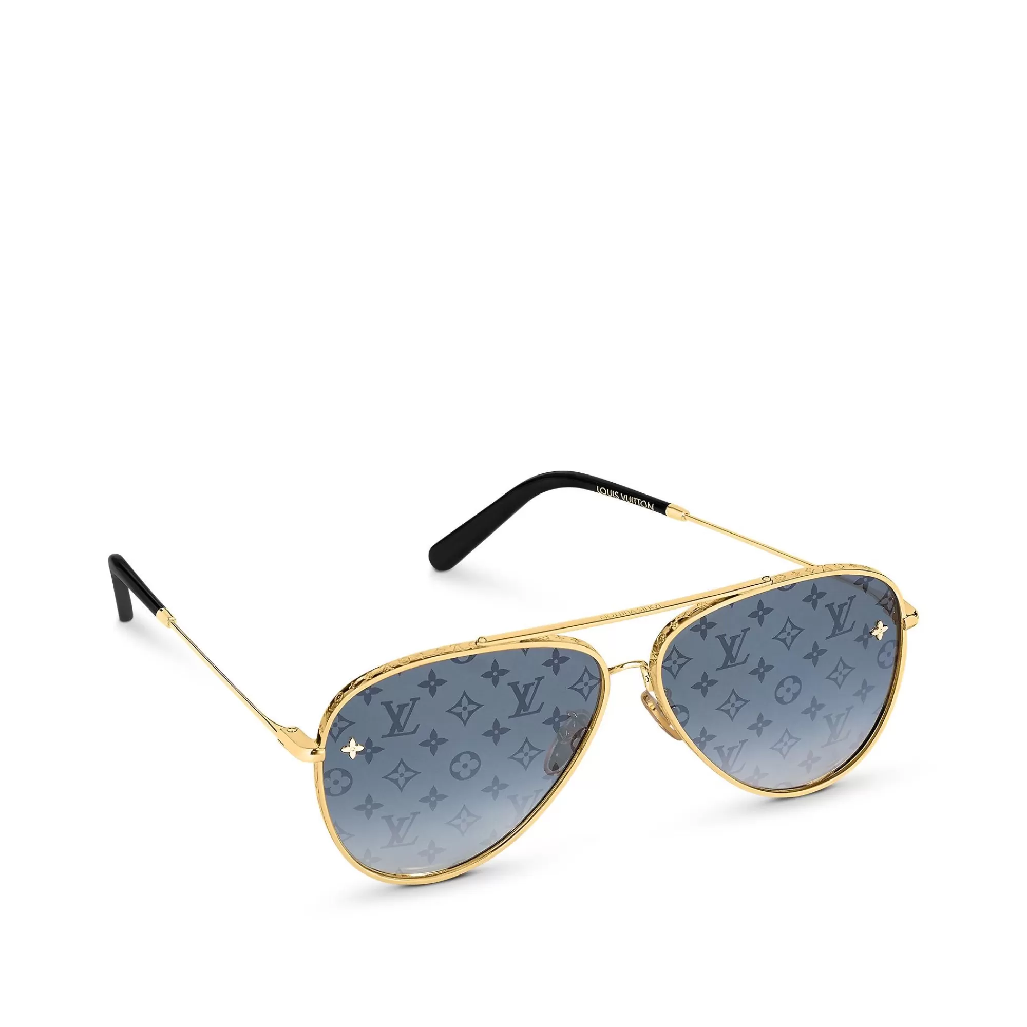 Clearance Louis Vuitton The Lv Pilot Sunglasses Dark Blue