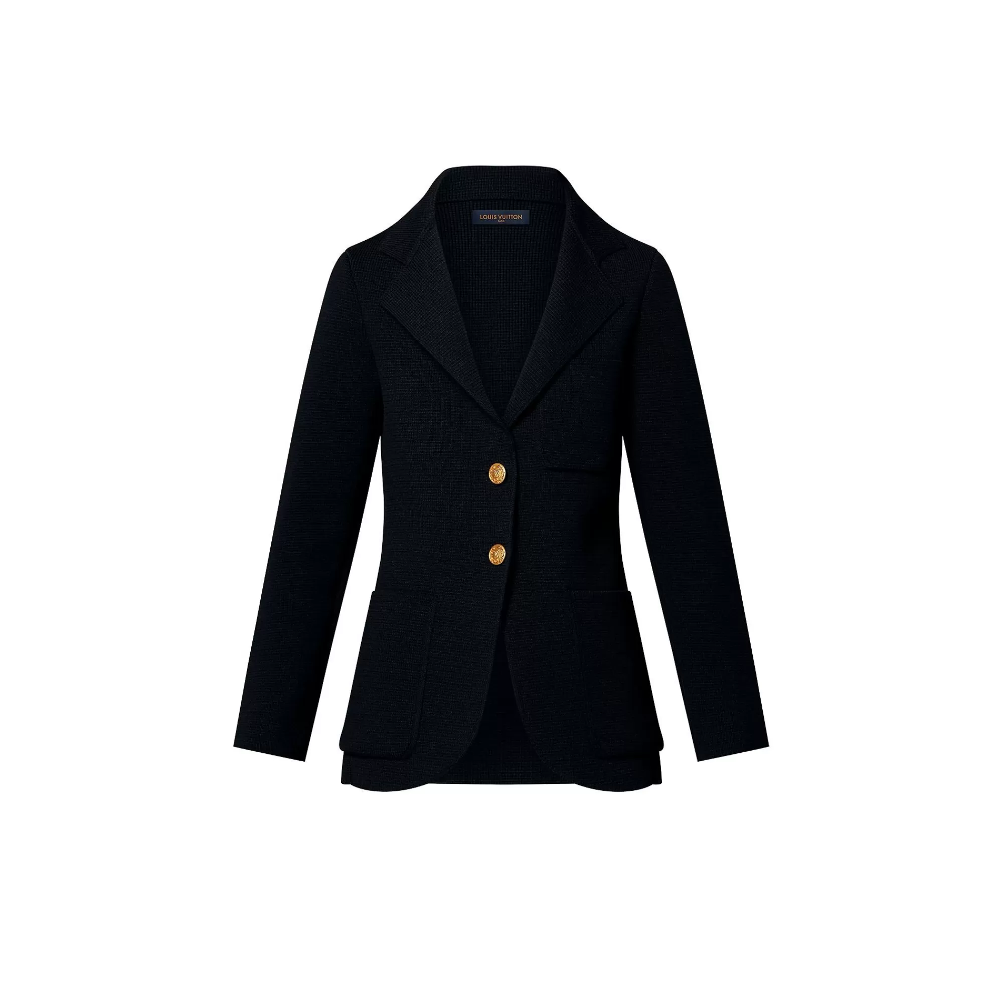 Shop Louis Vuitton Three-Pocket Knit Blazer