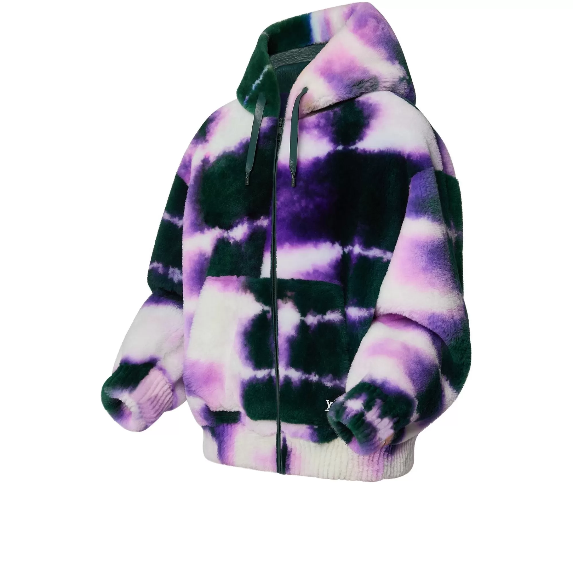 Shop Louis Vuitton Tie-Dye Shearling Hoody
