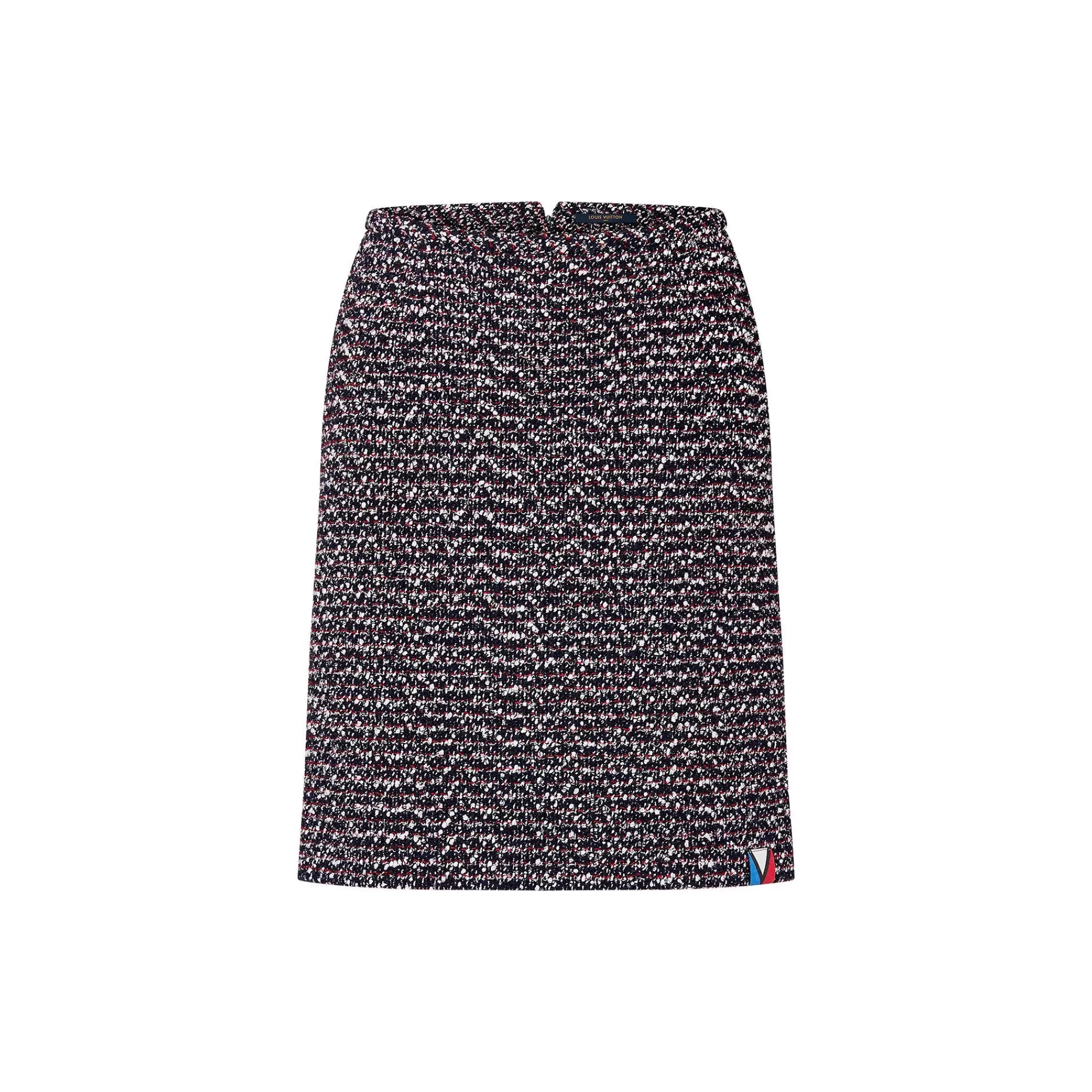 Clearance Louis Vuitton Tricolor Boucle Tweed Skirt