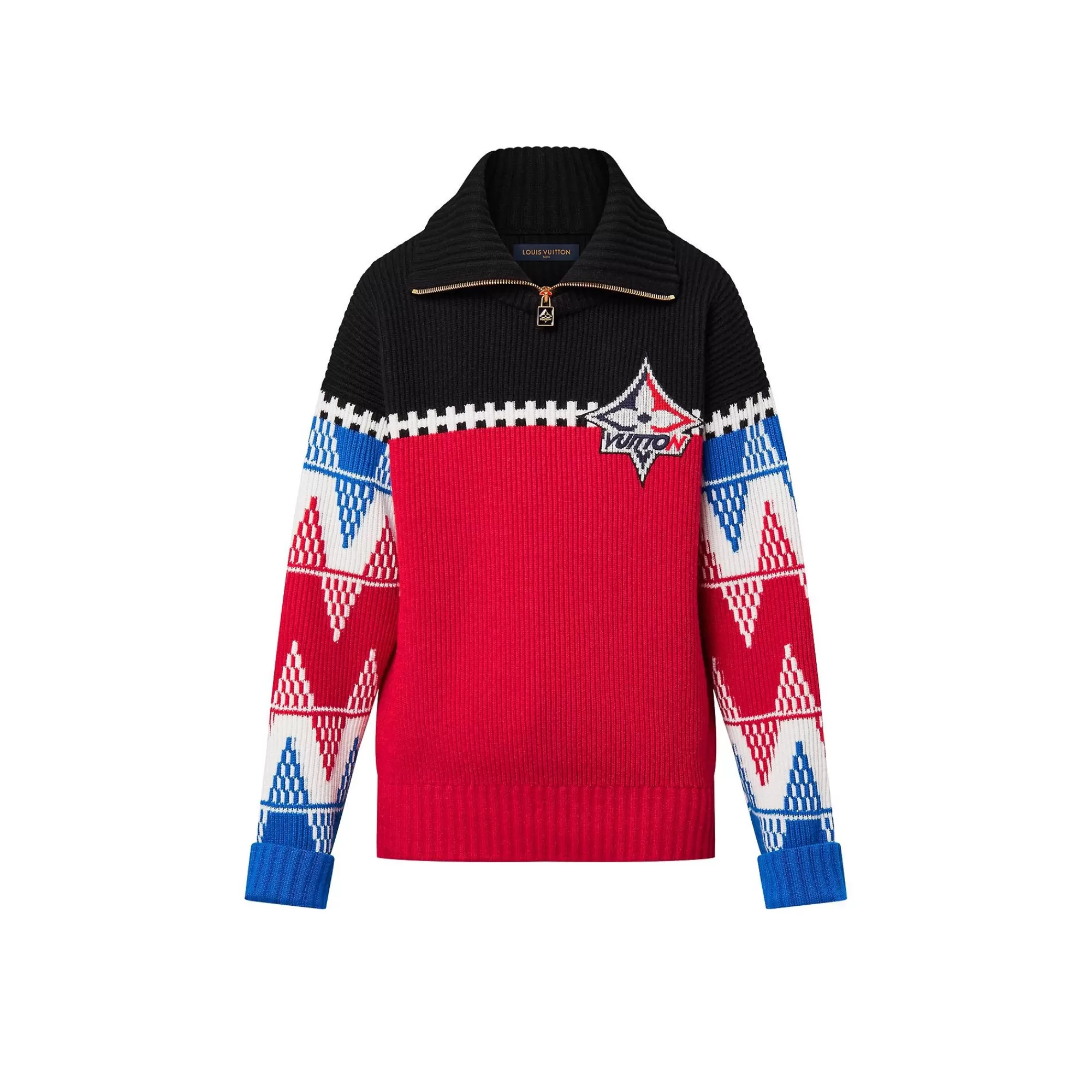 Store Louis Vuitton Tricolor Knit High Neck Pullover
