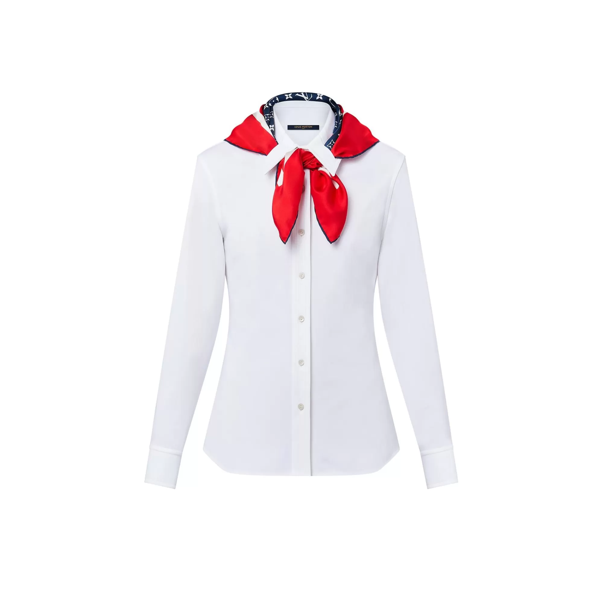 Best Sale Louis Vuitton Tricolor Monogram Scarf Shirt