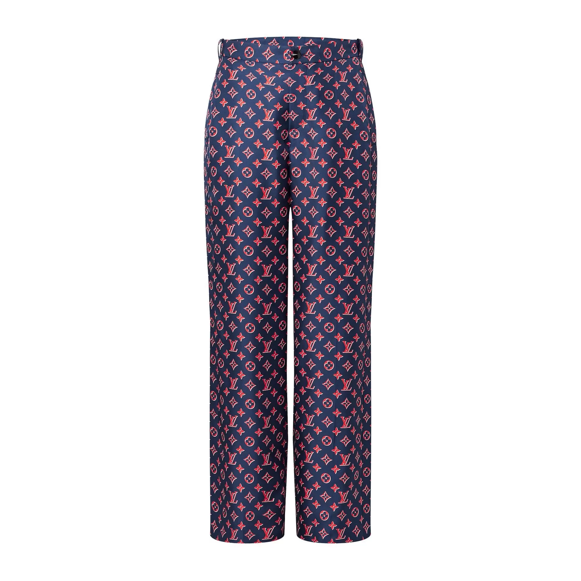 Discount Louis Vuitton Tricolor Monogram Wide-Leg Pants
