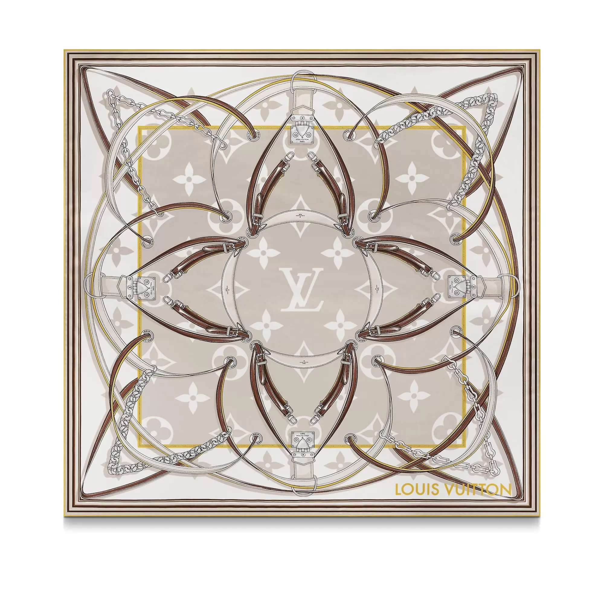 Outlet Louis Vuitton Ultimate Monogram Square 90 Beige Clair