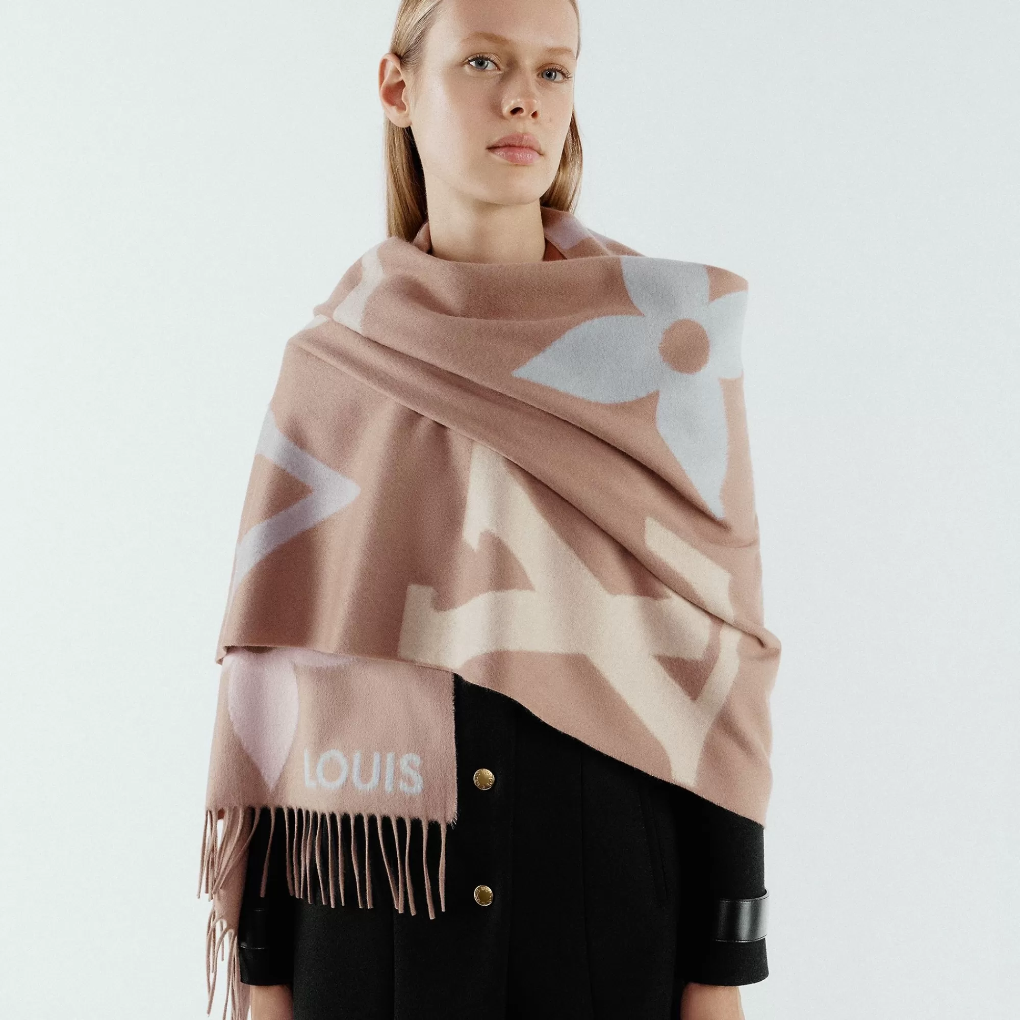 Outlet Louis Vuitton Ultimate Scarf Latte